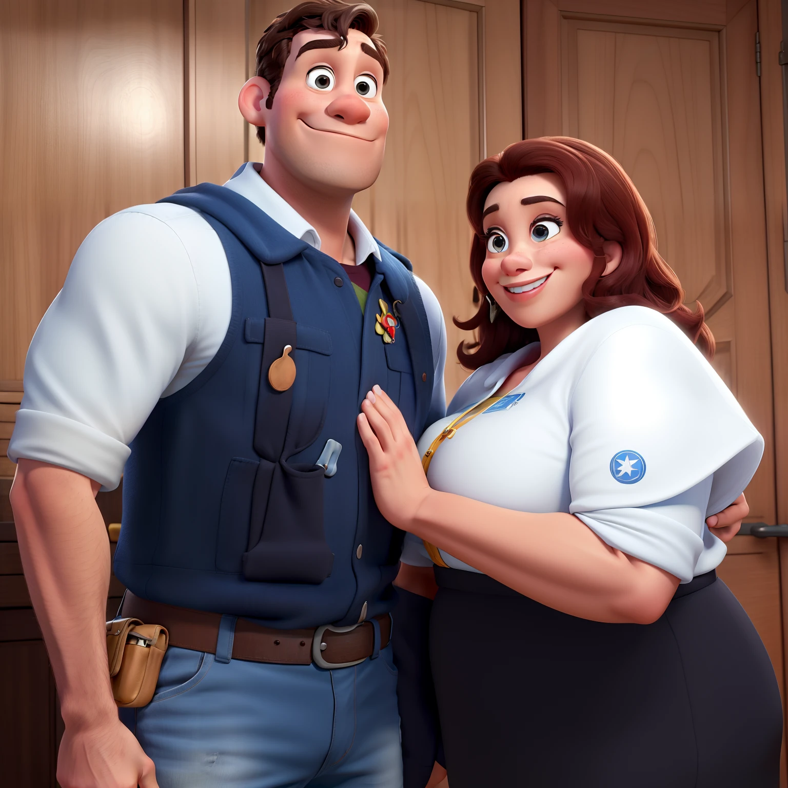 homem e mulher estilo disney pixar, melhor qualidade, alta qualidade