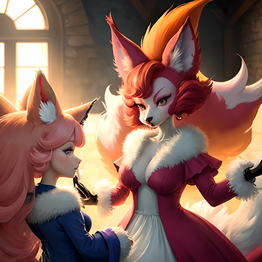 Delphox con grandes pechos