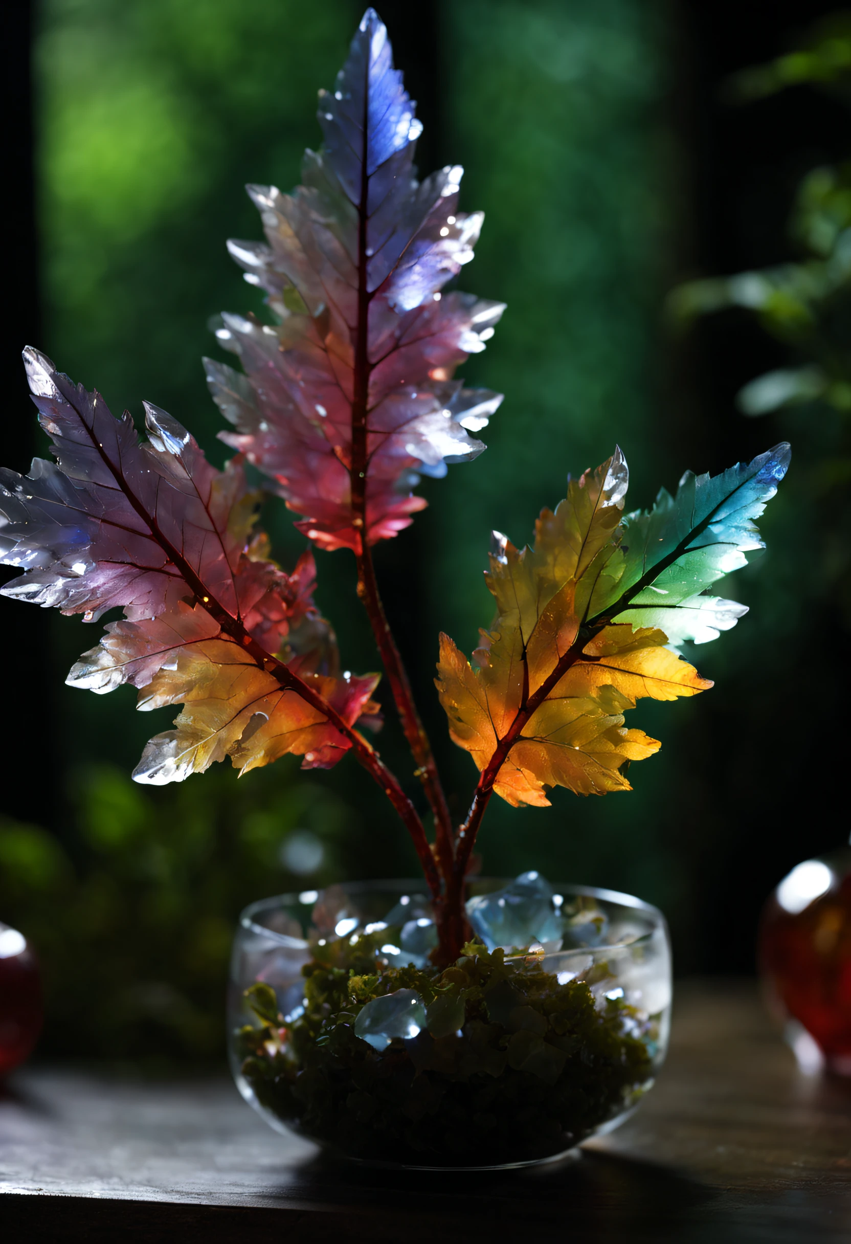 Live Action、very real、Transparent crystals、Colored leaves