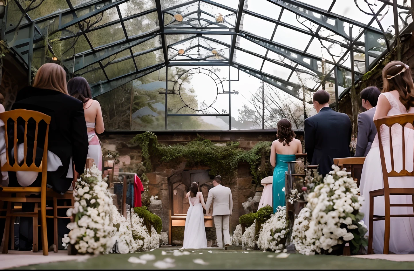 "Romantic love story set in a picturesque location with a dreamlike atmosphere and soft lighting."