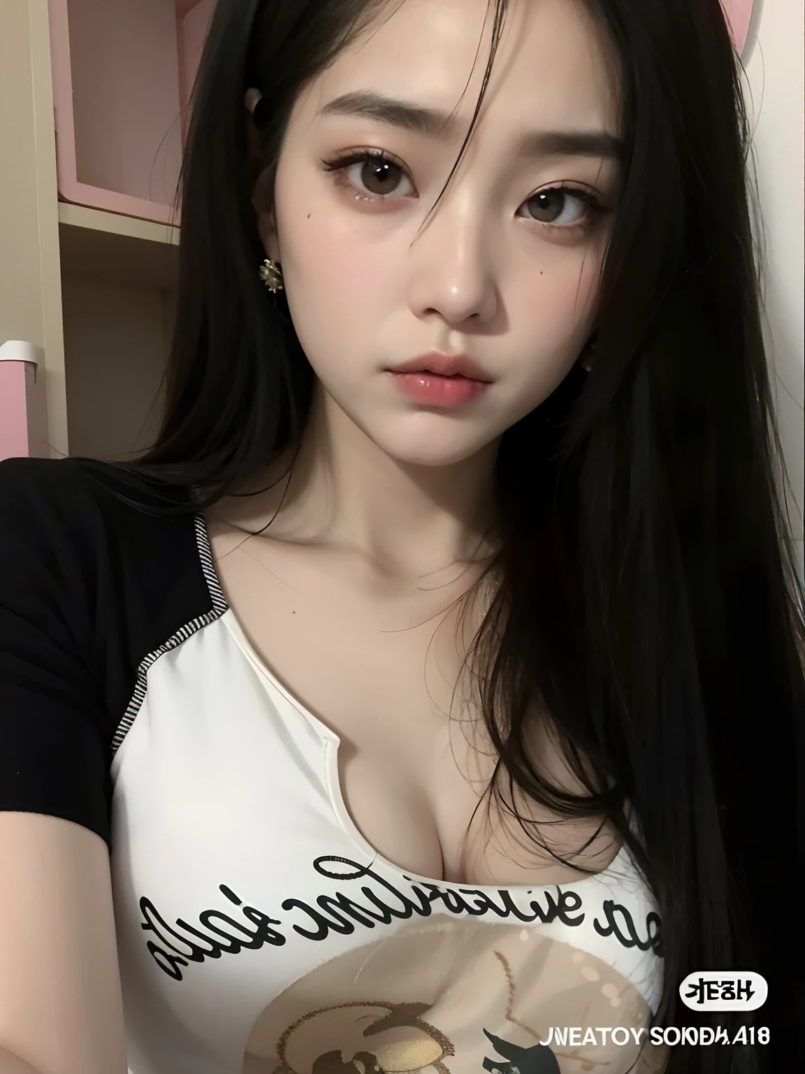 ((highest quality、8k、masterpiece:1.3))、beauty、hidden face、1 girl、beauty:1.3、Highly detailed face、Highly detailed lips、fine grain、double eyelid、Very elaborate costumes、Looking at the camera、Well-groomed eyebrows、Beautiful eyes、Cleavage