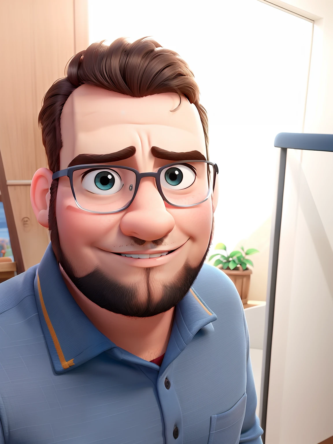 Um homem estilo Disney Pixar, alta qualidade, melhor qualidade
