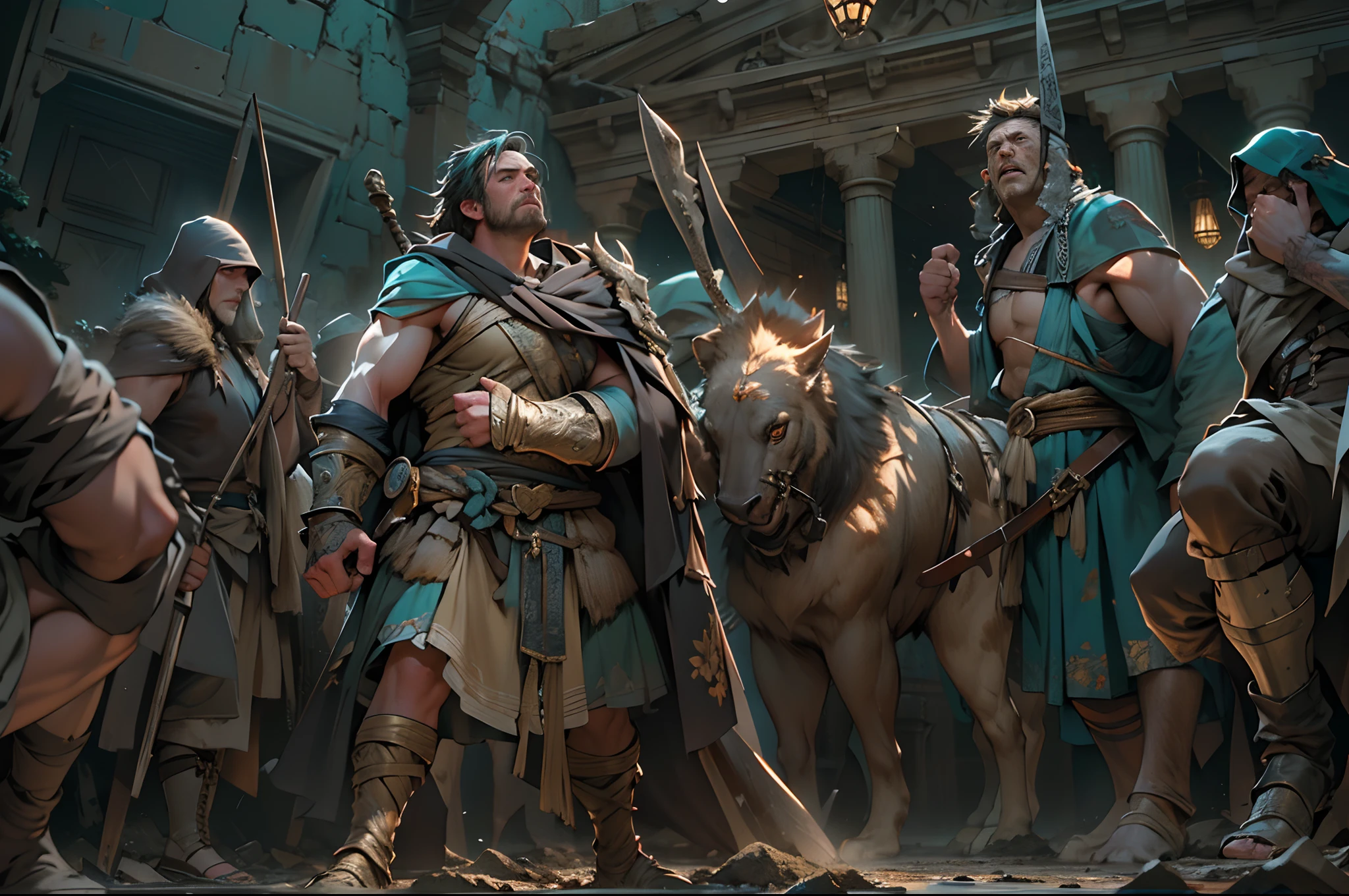 Ancient Roman battlefields,tmasterpiece,(best qualtiy),highly detailed,ultra - detailed,(Dynamic pose:1.2),(Dynamic camera),8K, High definition, Detailed face, Detailed eyes, Hyper-realistic, + cinema shot + Dynamic composition, Russell Crowe(Russell Ella Crowe),Command battles on the battlefield,Hack and slay the barbarians,Describe a fierce scene(mizore,blood vess,slaughter)war scenes,8K, High definition, Detailed face, Detailed eyes,Hyper-realistic, + cinema shot + Dynamic composition, Incredibly detailed, Sharpen, Details + Superb details + perfectionism + award winning realism ((Moody lighting)),Vintage style,Correct anatomy,Ultra photo realsisim, fearsome, Dark fantasy, epic realistic, Faded, ((com cores neutras)), (hdr:1.5), (pastel colour:1.2), ultra - detailed, (Art Station:1.5), Cinematic, warm lights, Light effect, Dramaticlight, (Intricate details:1.1), the complex background, (greg rutkovsky:0.8), (Teal and orange:0.4),