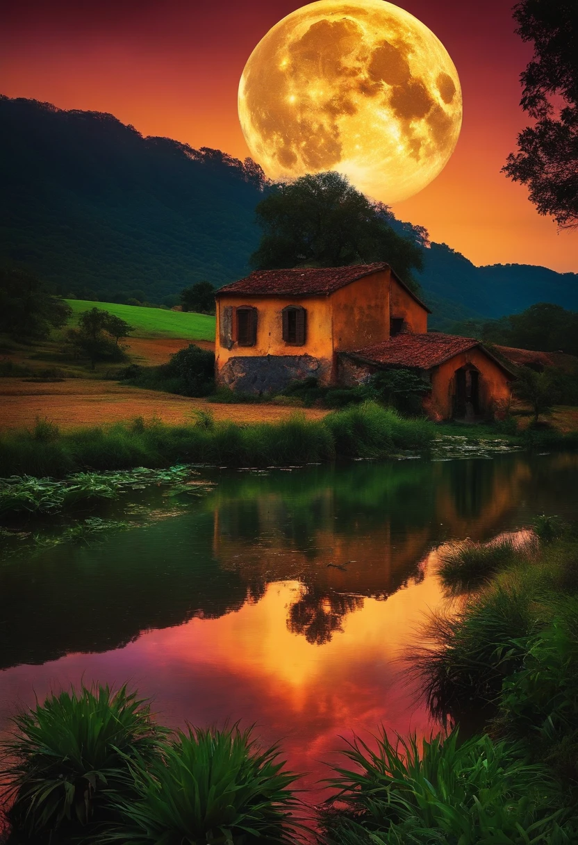 Paisagem noturna e a boca de leite