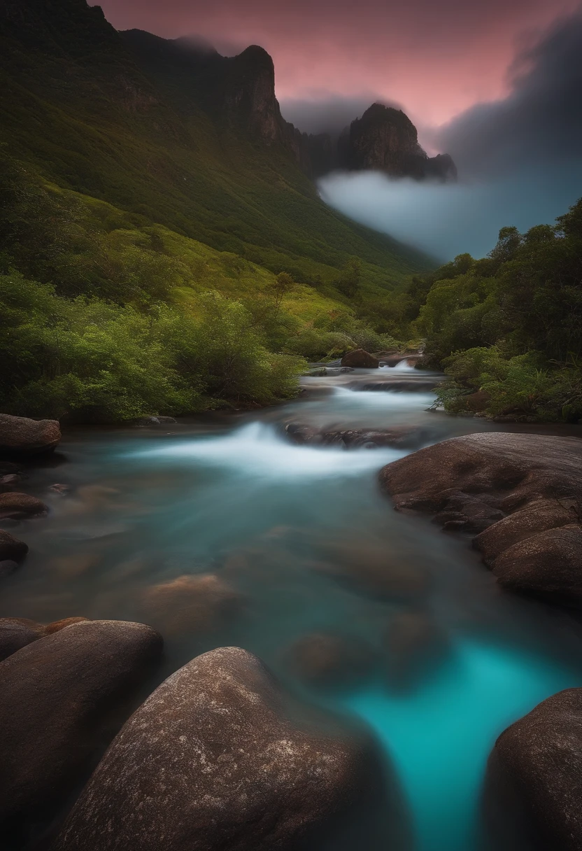 Paisagem noturna e a boca de leite