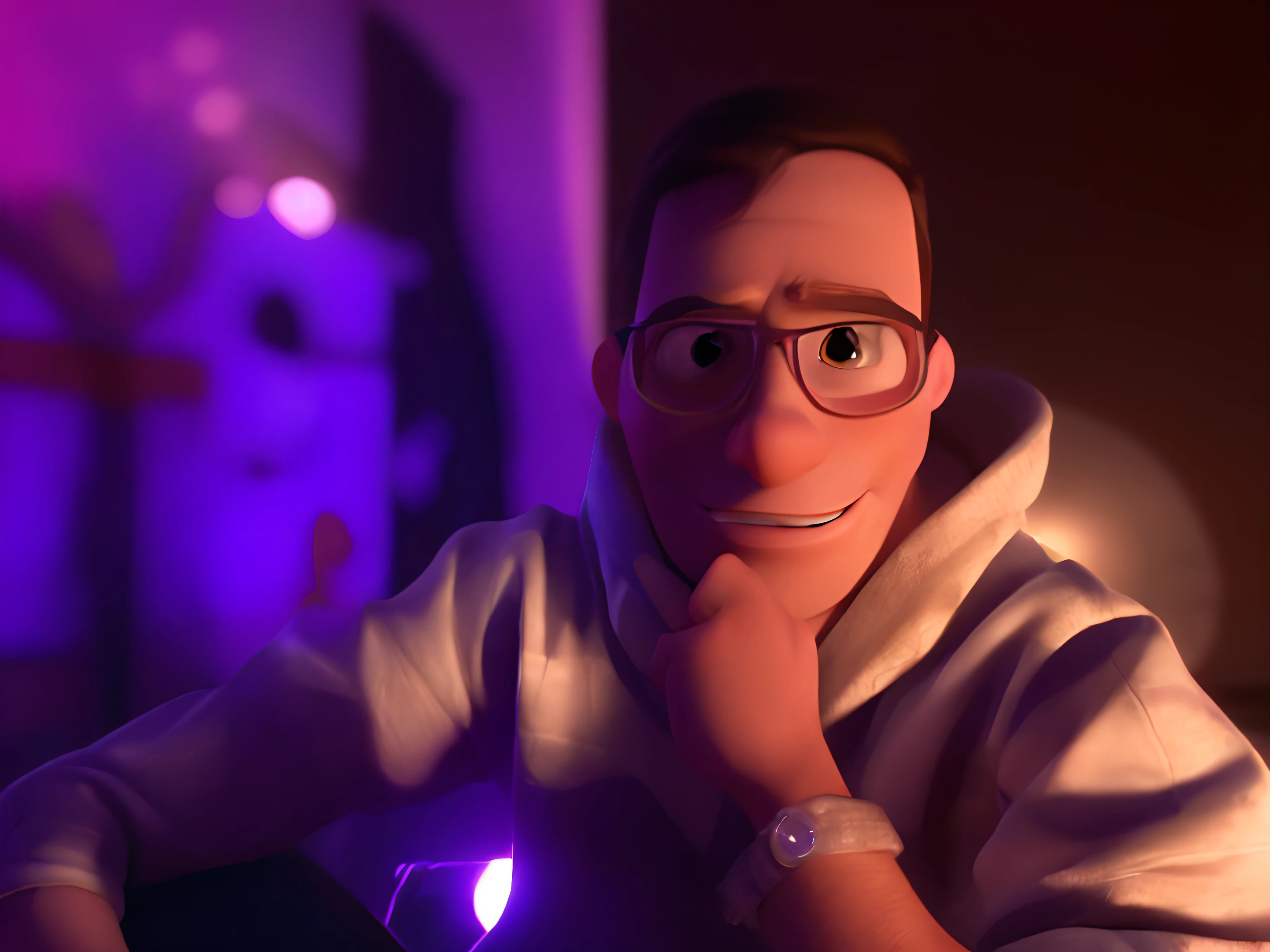 Um homem estilo disney pixar, alta qualidade, melhor qualidade