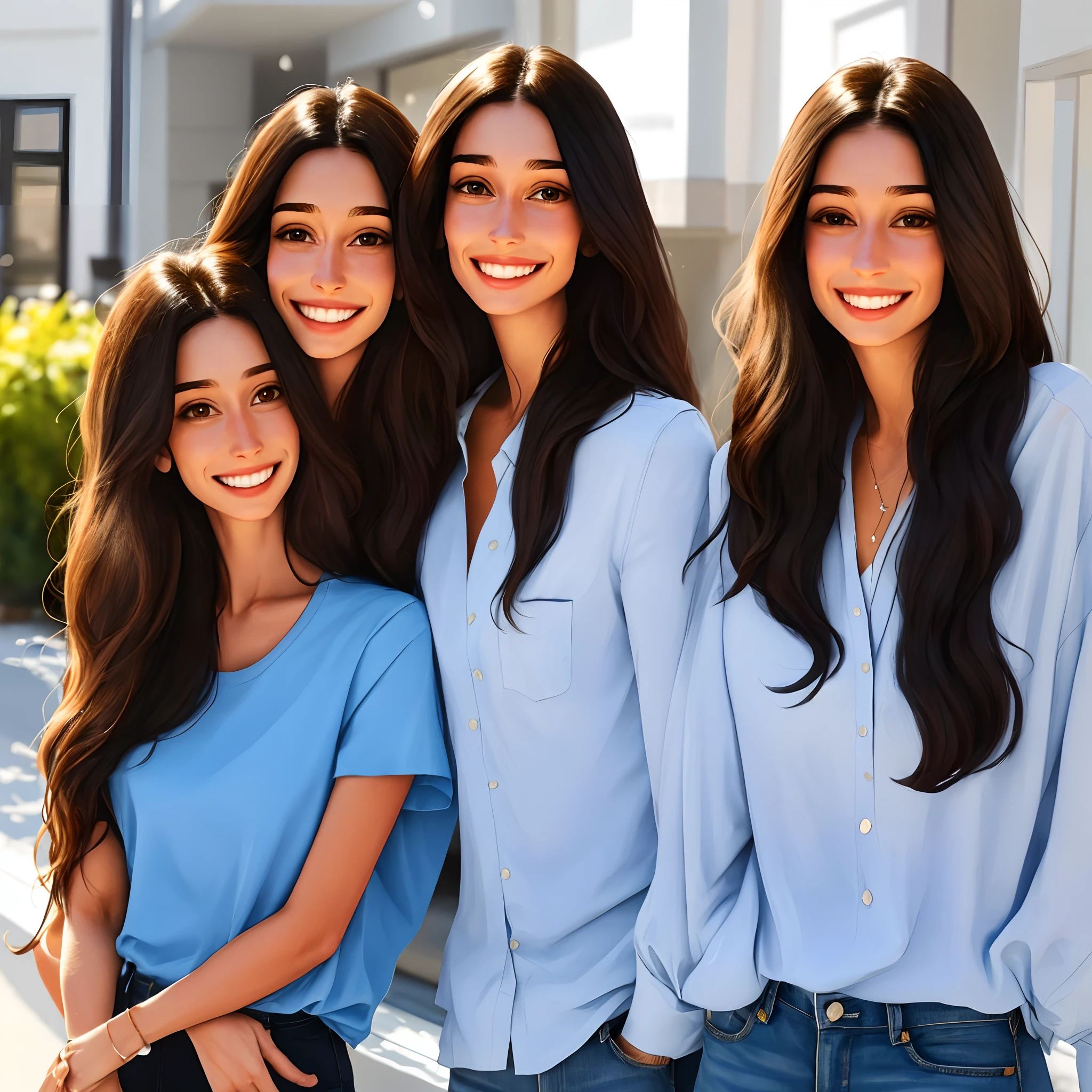 smiling woman in blue shirt with long dark hair and a smile, fernanda suarez, 2 7 years old, 2 8 years old, 2 9 years old, 21 years old, 3 2 years old, 3 0 years old woman, 30 years old woman, 2 4 years old, 2 3 years old, alanis guillen, mid 2 0's female