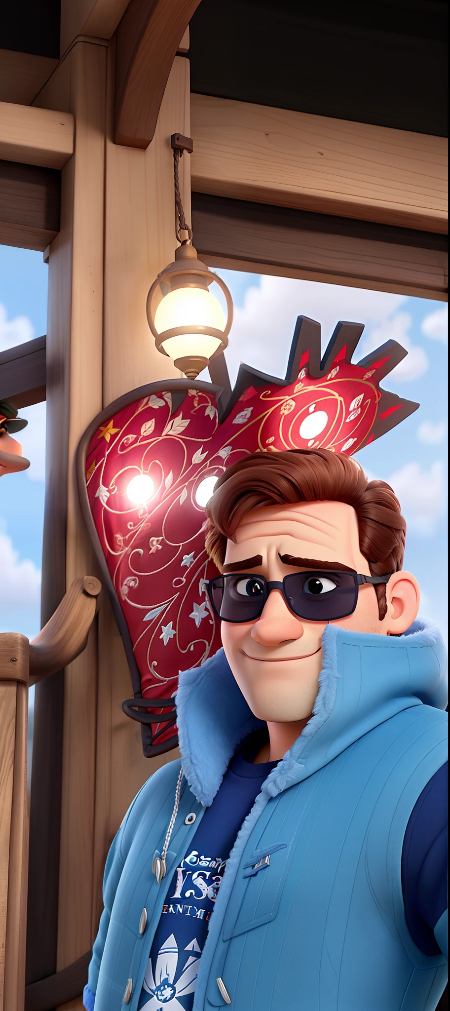 Um homem branco estilo Disney pixa alta qualidade