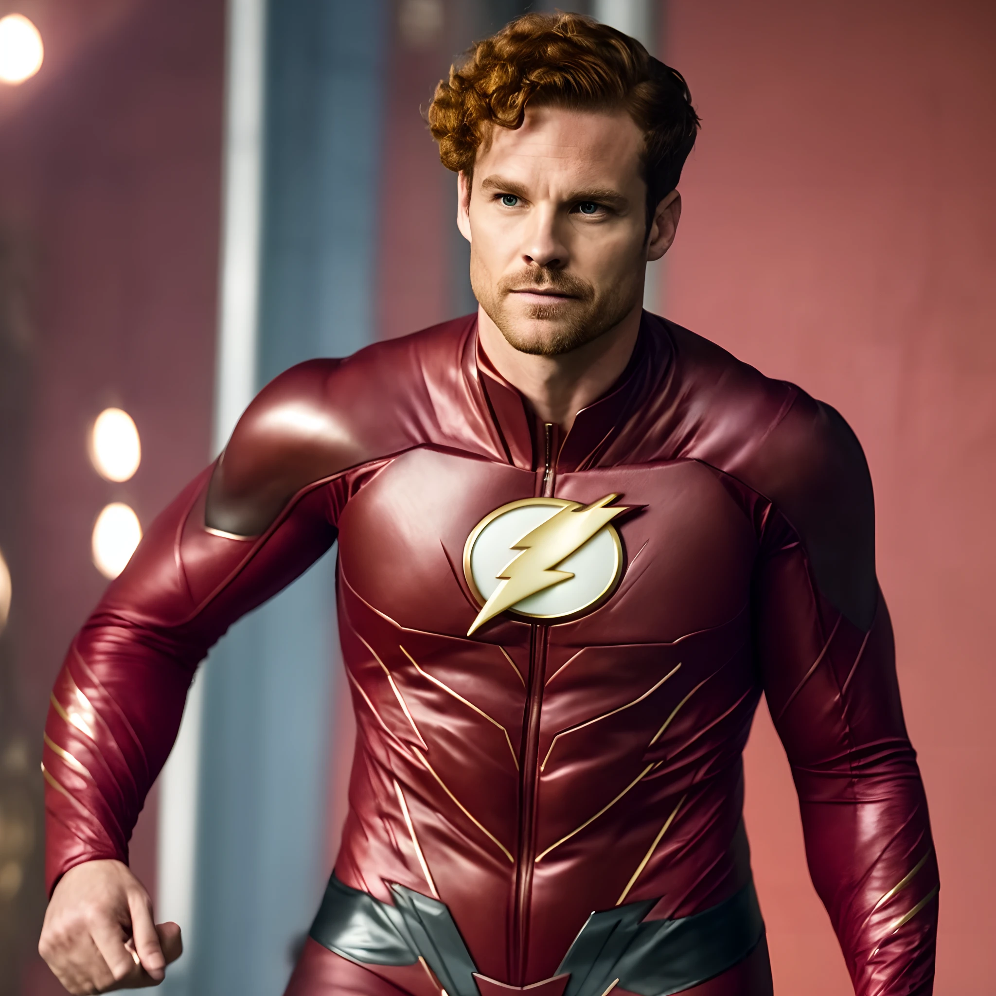 Heath Ledger com roupa de super heroi