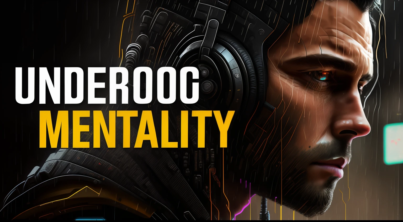a close up of a man wearing headphones in the rain, otherwordly, relentlessly detailed, cybernetically enhanced, otherwordly concept, eventually, extremelly detailed, extremely, nonduality, hyper-realistic cyberpunk style, cyberpunk 2077”, beeple. hyperrealism, incredibly realistic, extremly high quality, hyperreality