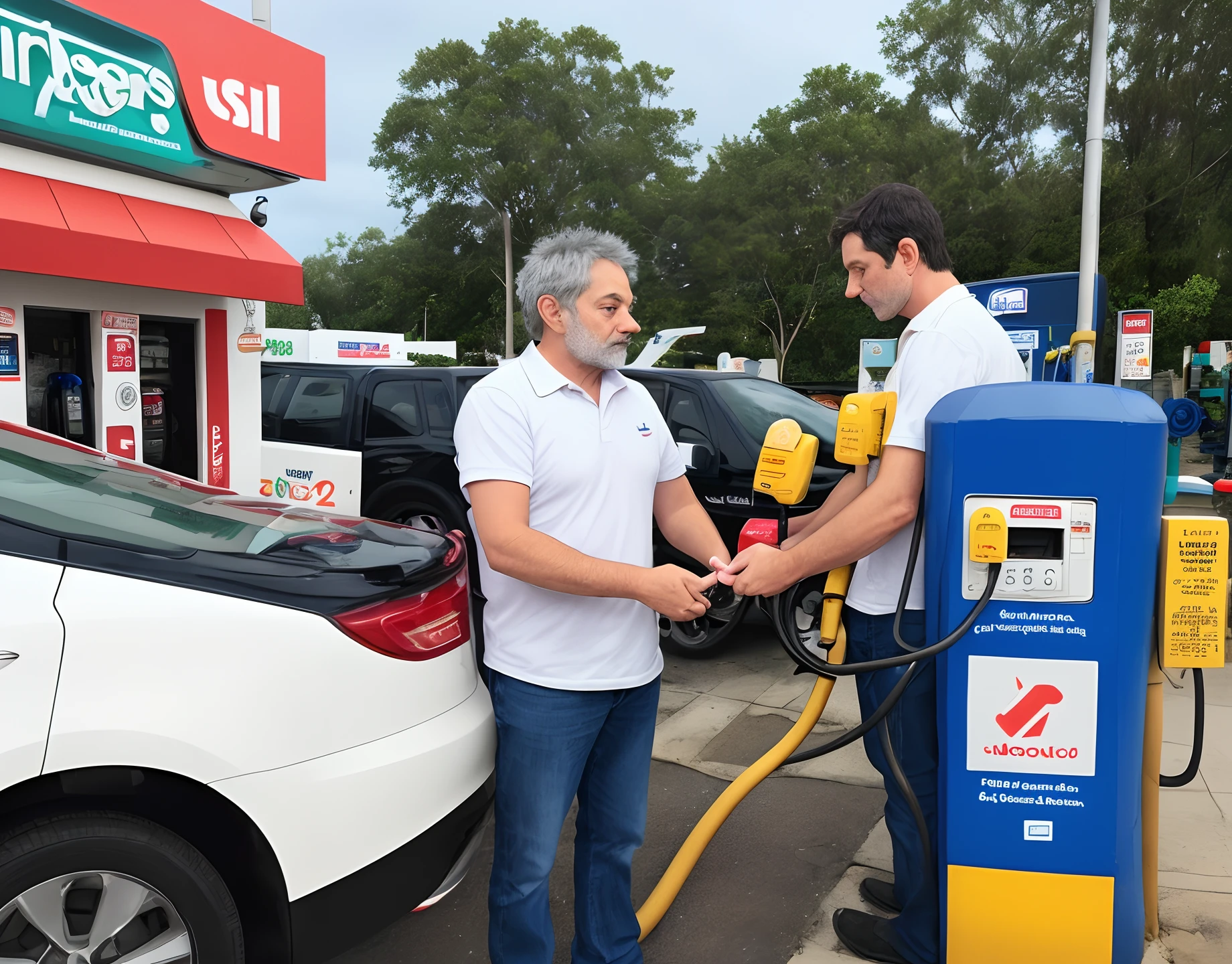 Lula buying gas