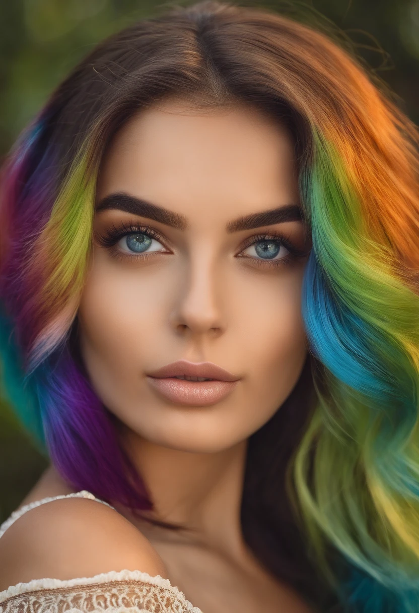 Arafed mulher completamente , Menina sexy com olhos azuis, Ultra realista, meticulosamente detalhado, Retrato Sophie Mudd, cabelos loiros e olhos grandes, selfie de uma jovem mulher, Camera eyes, Violeta Myers, sem maquiagem, Maquiagem natural, staring directly at camera, Rosto com Artgram, Maquiagem sutil, Grande foto de todo o corpo ajoelhado na cama, no quarto, Medium to large bust