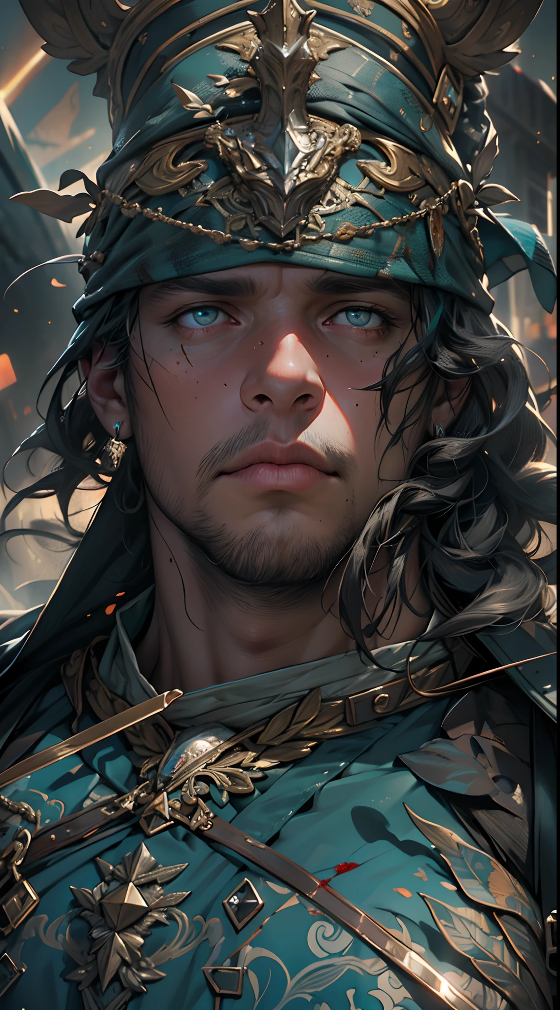 Ancient Roman battlefield,tmasterpiece,(best qualtiy),highly detailed,ultra - detailed,(Dynamic pose:1.2),(Dynamic camera),8K, High definition, Detailed face, Detailed eyes, Hyper-realistic, + cinema shot + Dynamic composition, Russell Crowe(Russell Ella Crowe),Wear a sophisticated haute couture suit,Command battles on the battlefield,Hack and slay the barbarians,Describe an intense scene(mizore,blood vess,slaughter)War scenes,8K, High definition, Detailed face, Detailed eyes,Hyper-realistic, + cinema shot + Dynamic composition, Incredibly detailed, Sharpen, Details + Superb details + perfectionism + award winning realism ((Moody lighting)),Vintage style,Correct anatomy,Ultra photo realsisim, fearsome, Dark fantasy, epic realistic, Faded, ((com cores neutras)), (hdr:1.5), (pastel colour:1.2), ultra - detailed, (Art Station:1.5), Cinematic, warm lights, Light effect, Dramaticlight, (Intricate details:1.1), the complex background, (greg rutkovsky:0.8), (Teal and orange:0.4),