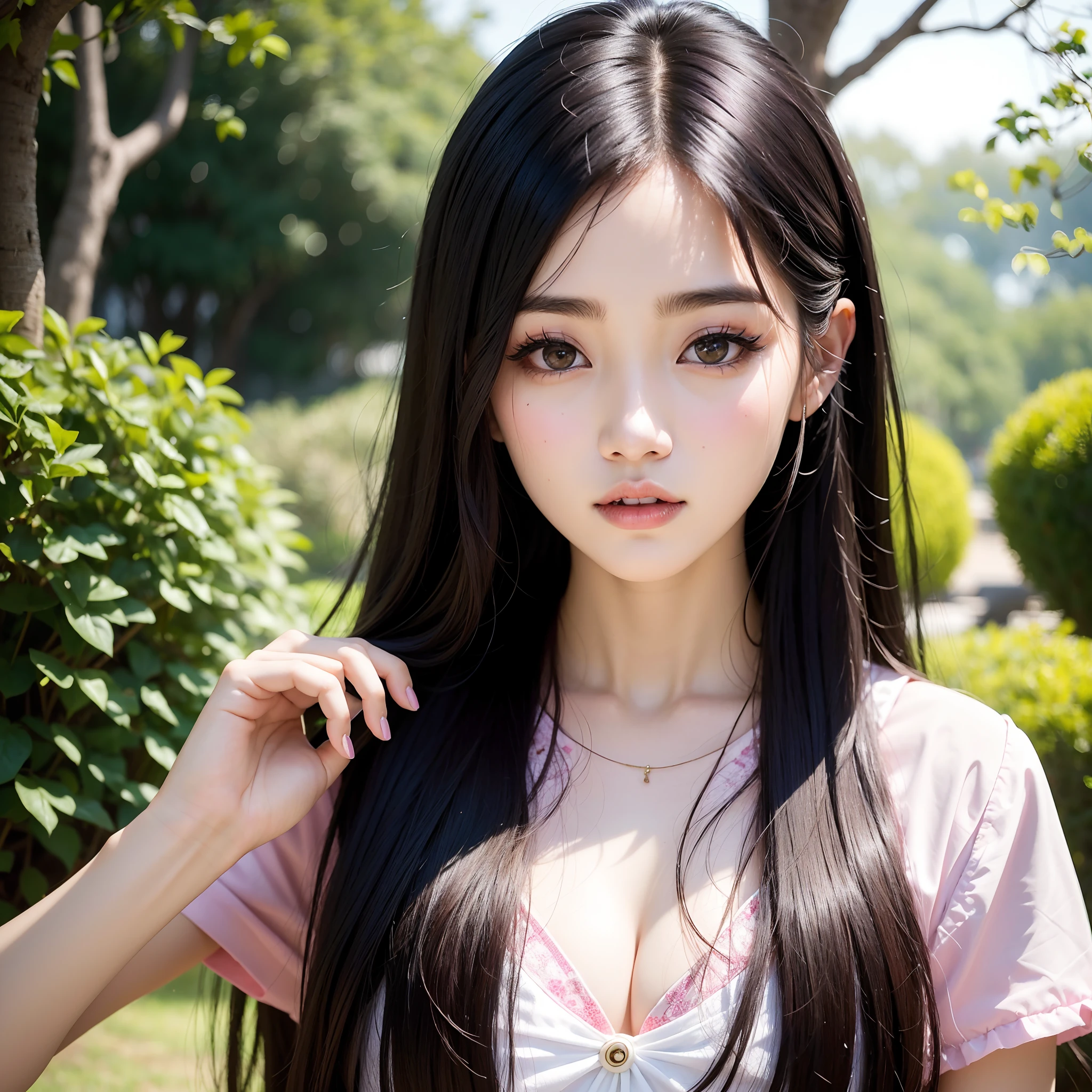 Un primer plano de una mujer con el pelo largo y negro y un vestido verde, ulzzang, Chica coreana, Hermosa mujer surcoreana, Asian girl with long hair, con el pelo largo, Hermosa joven coreana, Xintong Chen, cruel korean goth girl, Hermosa joven coreana, con cabello largo y ojos penetrantes, dilraba dilmurat, beautiful asian girl