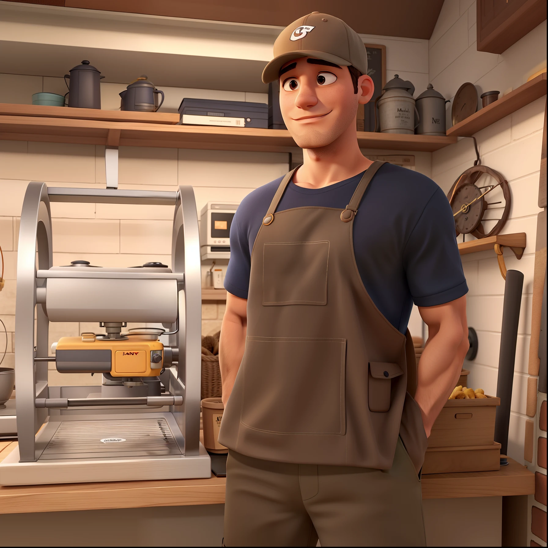Homem branco, Roaster cap and outfit