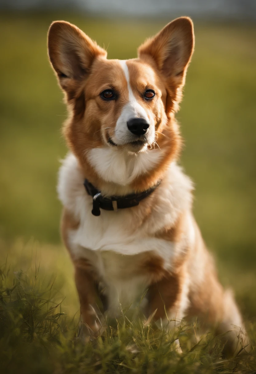 "Create an ultra-high-definition image, Capturing Pembroke's Welsh Corgi in a chic look, Classic Dog Pose. Use advanced macro photography techniques, To highlight the intricate details of a dog's coat, erect ears, and expressive eyes and tongue partially outward. Place the camera at your dog's eye level, creating a close bond between the viewer and the dog object. Implemented wide aperture for shallow depth of field, Allow your dog to stand out sharply against a slightly blurred background. Improve your lighting, to accentuate the textures and contours of the dog's body, Using a soft, Fuzzy lighting to remove harsh shadows and create, cozy atmosphere. Grab the dog in a relaxed position, but balanced, Showcasing its flexibility and elegance. Try to capture the moment during natural movement, For example, stretching or grooming, convey a sense of authenticity. Implement post-processing techniques to improve image clarity, contrast, and color balance, Ensuring that, To all aspects, From the dog's intricate patterns to its gaze, Render with stunning detail. finally, To convey the serene beauty and innate grace of the Pembroke Welsh Corgi, Capture a fleeting moment, which celebrates the unique essence of canine curiosity and balance."