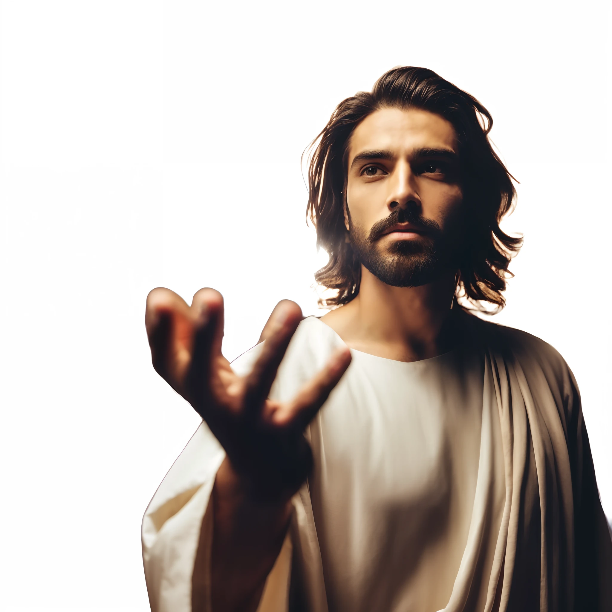 arafed image of a man with a beard and a robe on, tron legacy jesus christ, tron legacy jesus, jesus, jesus christ smoking a blunt, jesus christ, jesus face, portrait of jesus christ, jesus wasted at a party, dressed like jesus christ, jesus christ going super saiyan, gigachad jesus, black jesus, jesus of nazareth