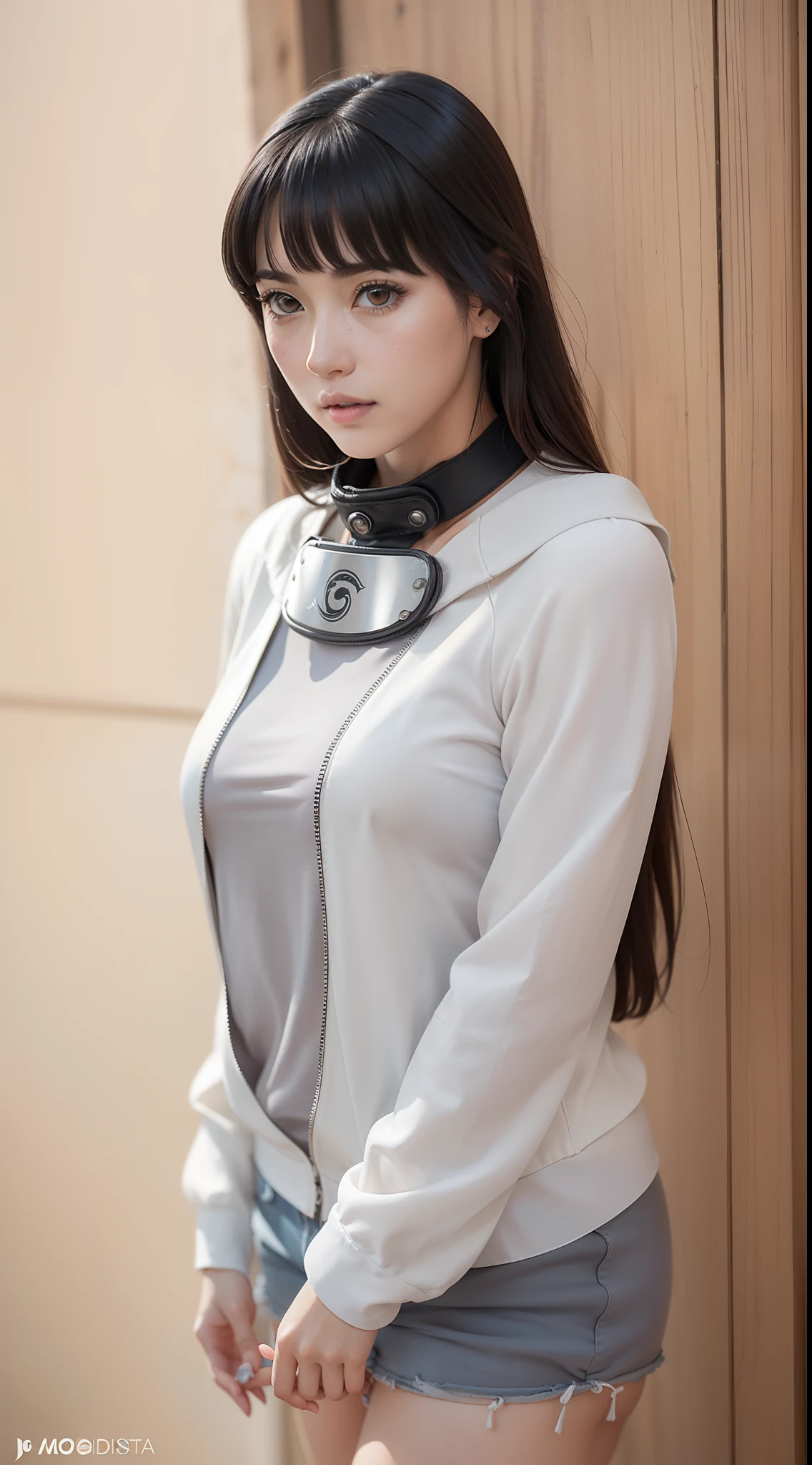 ((foto- ultra realista da sexy Hinata Hyuga, Deusa da Beleza, muito linda e perfeita Hinata Hyuga, detalhes perfeitos, foto profissional)), She is portrayed as a tall, Slender and graceful young woman with long dark hair that reaches her waist. Her eyes are pearly, Characteristic of Hyuga clan members. Your lips are full and perfect, ((Ela tem enorme, seios cheios, seios ultra-gigantes saindo de suas roupas, seios longos, ((pura roupa de rede de peixe, mostrando os seios, seios gigantes)), on display, pernas largas abertas mostrando-a , exposto, pubic hair)), She has a delicate appearance and soft expressions, erotic mood. foto perfeita cheia de detalhes, Brincos, Sem erros, garments: Hinata geralmente usa um uniforme kunoichi Konoha sexy, composto por um colete preto com um cinto azul, Black shorts and boots, (she has a bandana tied around her neck made of fabric and a metal plate on the front engraved with the symbol of Konoha). Vila escondida da folha), jaqueta akatsuki. She also wears an open white jacket showing off her huge, seios longos, sobre o uniforme e as luvas sem dedos. Perfect transparent display, pelos pubianos Personalidade: Hinata is portrayed as shy, Excitable and reserved character, especialmente em sua juventude. She is known for her kindness and empathy, often altruistic and concerned about others. Ao longo do tempo, She gains more confidence and determination, especialmente depois de ser inspirado por Naruto Uzumaki. Habilidades Ninja: Hinata Hyuuga ninja specializes in hand-to-hand fighting techniques, using the fighting style of the Hyuga clan, which relies on precise attacks and the use of the Byakugan to identify pressure points on the opponent's body.