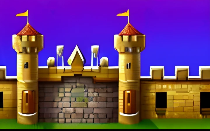 Castle wall,front view,2d,game asset type