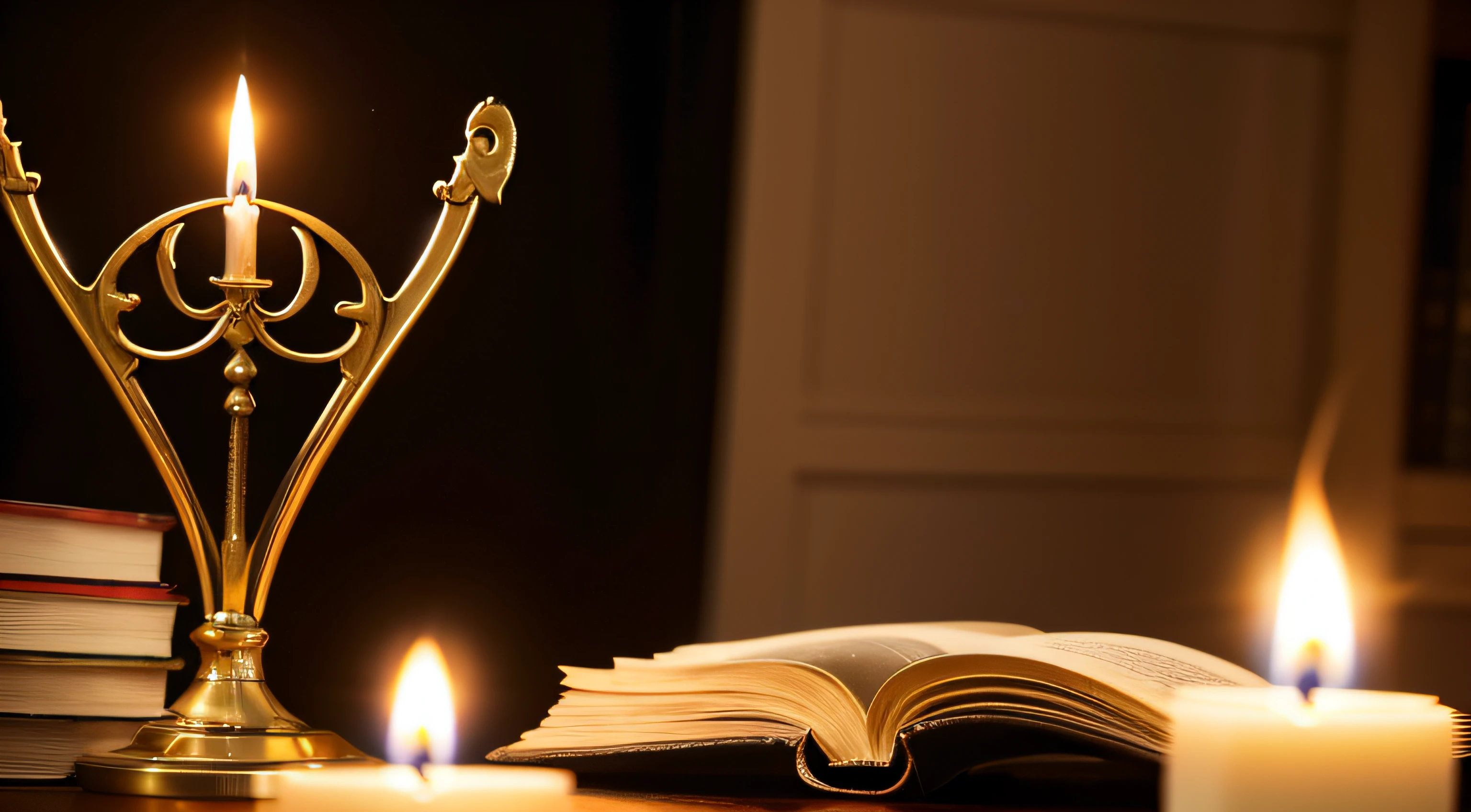 No characters，The spirit of the law，Books on Law in English，luz de velas，PPT background