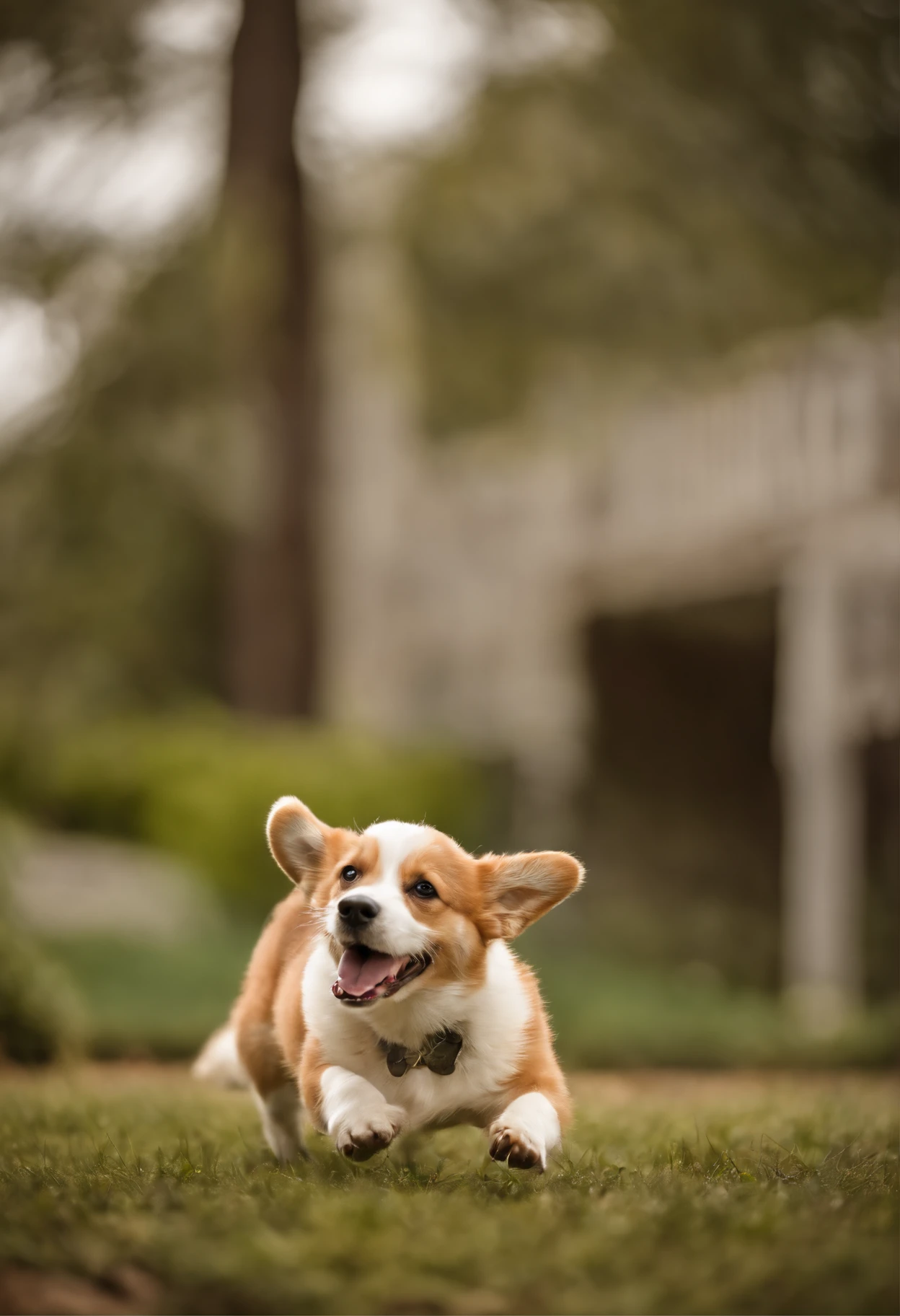 "Create an ultra-high-definition image, Capturing Pembroke's Welsh Corgi in a chic look, Classic Dog Pose. Use advanced macro photography techniques, To highlight the intricate details of a dog's coat, erect ears, and expressive eyes and tongue partially outward. Place the camera at your dog's eye level, creating a close bond between the viewer and the dog object. Implemented wide aperture for shallow depth of field, Allow your dog to stand out sharply against a slightly blurred background. Improve your lighting, to accentuate the textures and contours of the dog's body, Using a soft, Fuzzy lighting to remove harsh shadows and create, cozy atmosphere. Grab the dog in a relaxed position, but balanced, Showcasing its flexibility and elegance. Try to capture the moment during natural movement, For example, stretching or grooming, convey a sense of authenticity. Implement post-processing techniques to improve image clarity, contrast, and color balance, Ensuring that, To all aspects, From the dog's intricate patterns to its gaze, Render with stunning detail. finally, To convey the serene beauty and innate grace of the Pembroke Welsh Corgi, Capture a fleeting moment, which celebrates the unique essence of canine curiosity and balance."