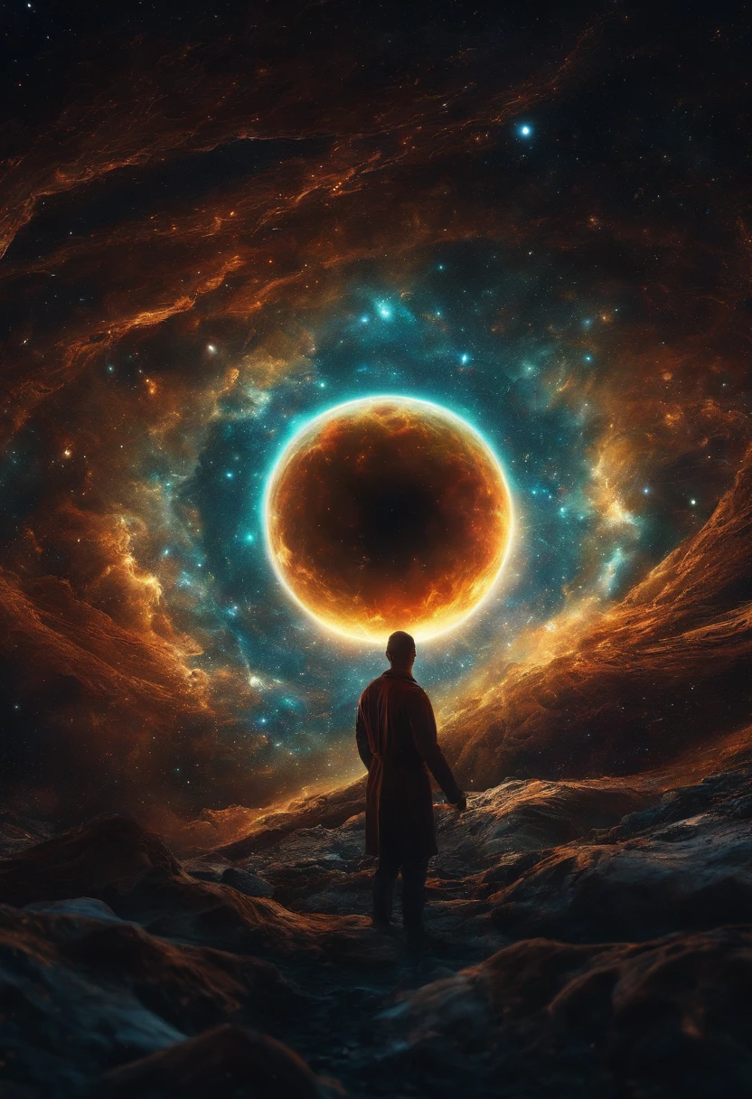 Arthur Lewin Universe, Bright and clear eyes, Biomechanicals, Strangely, horrid, nightmare, Very bright colors, Light particles, There is bright light, Mshiv, wallpaper art, ultra HD wallpaper