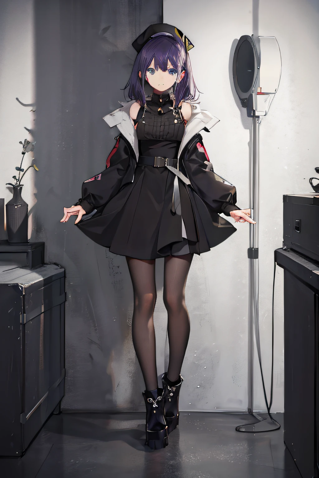 high quality, 最high quality、 Stylish design, (((The most beautiful girl))), ((Thin legs))、(((最high quality))), High resolution, ((detailed)), ((masterpiece)), ((Super detailed)), 16-year-old girl、B girl fashion、Black Hair、Inner Color、((Sexual))