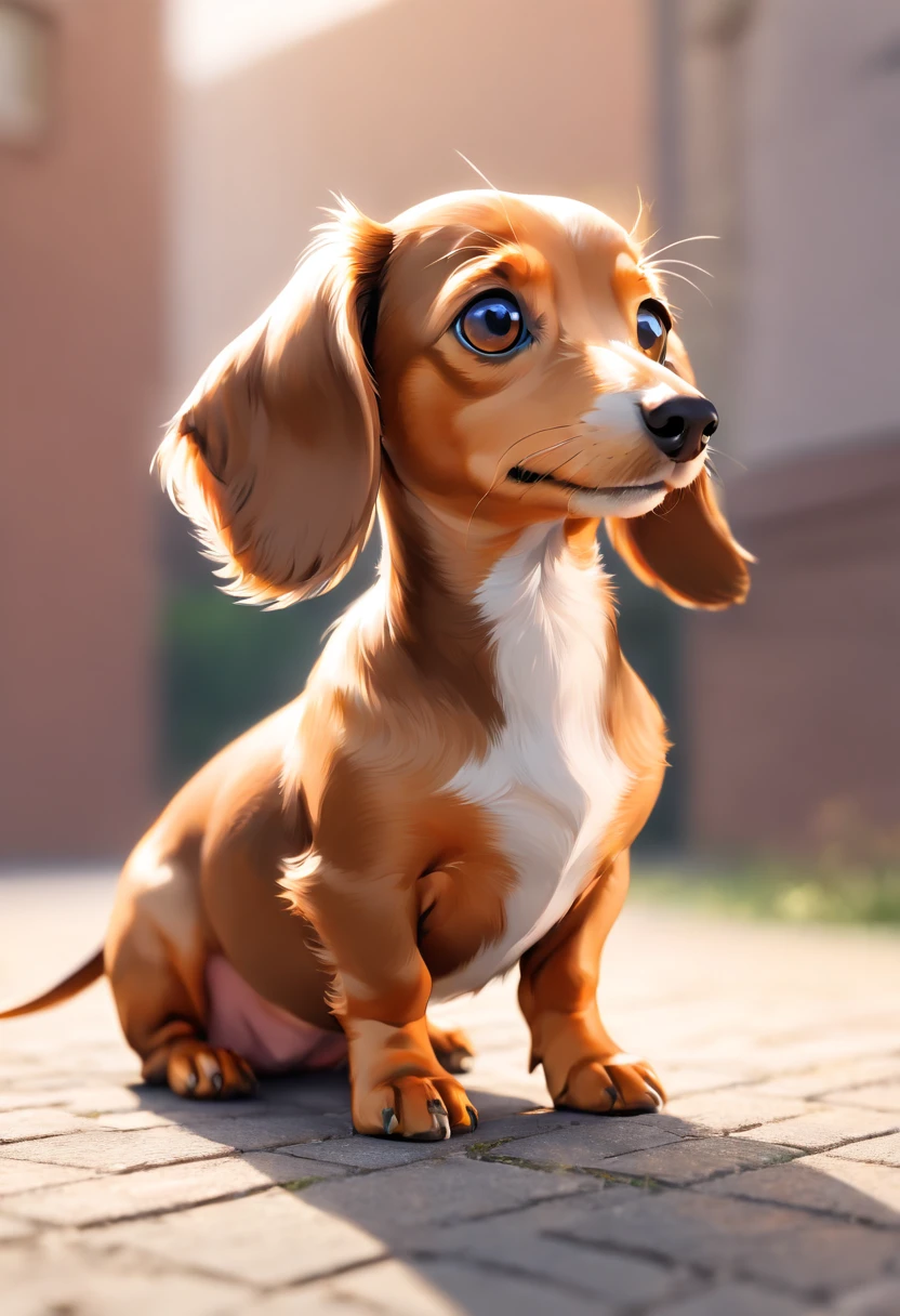"Produces ultra-high-resolution images of chic miniature Dachshund dogs, In Classic Cat Poses. Advanced macro photography techniques are used to bring out the intricate details of the miniature Dachshund dog's coat, mustache, e olhos expressivos. exposure."

Place the camera at eye level with the miniature dachshund dog to create an intimate connection between the viewer and the subject of the miniature dachshund dog. Implemente uma abertura ampla para criar uma profundidade de campo rasa, making the miniature dachshund dog stand out clearly against a softly blurred background.

Enhance lighting to highlight the textures and contours of your miniature dachshund dog's body, e use software para remover sombras duras e criar uma atmosfera aconchegante.

Pick up the Miniature Dachshund dog in a relaxed position, mas equilibrado, Showing Flexibility and Grace. Tente capturar momentos de movimento natural, alongamento, Grooming, etc. to convey an authentic feeling.

We implement post-processing techniques that improve image clarity, Contraste, and color balance, Preserving Every Aspect of Your Miniature Dachshund Dog, From its intricate patterns to its intense gaze, renderizando-o em detalhes impressionantes. Coleira com o nome " Pingo "

finalmente, Capture a fleeting moment that conveys the gentle beauty and innate grace of the Miniature Dachshund and celebrates the Miniature Dachshund's unique essence of curiosity and poise. "