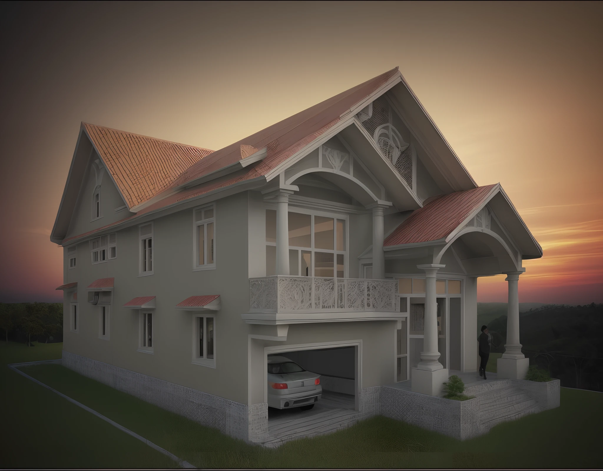 RAW photo,Neoclassic villa,slope roof,(super detailed) ,85mm, f1.8, portrait, photo realistic, hyperrealistic, orante, super detailed, intricate, dramatic, sunset lighting, shadows, high dynamic range, vietnam, masterpiece,ultra realistic,32k,extremely detailed CG unity 8k wallpaper, best quality
-signature, soft, blurry, drawing, sketch, poor quality, ugly, text, type, word, logo, pixelated, low resolution, saturated, high contrast, oversharpened