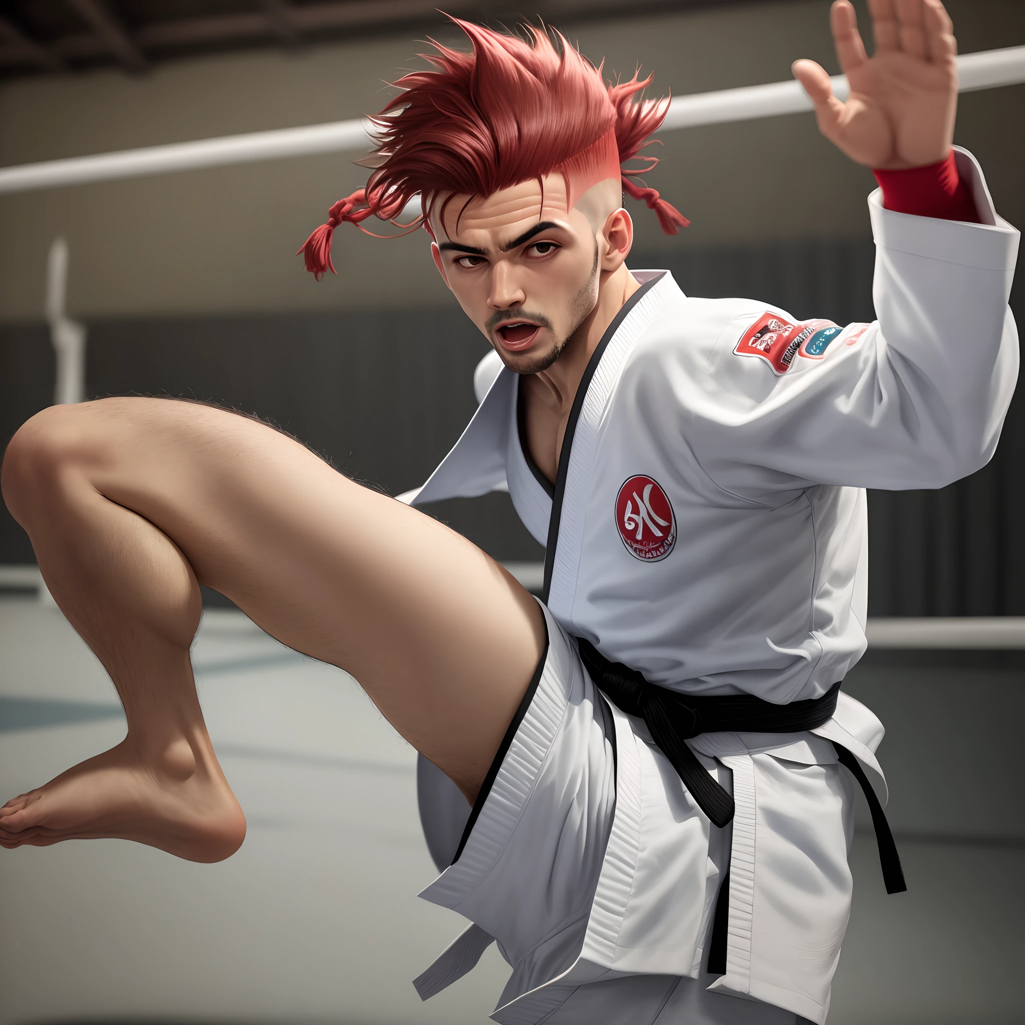Moreno faixa preta de karate