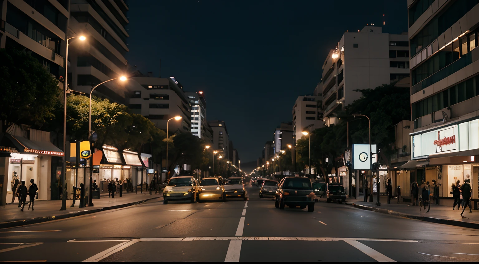 Make a cinematic image of Avenida Paulista from the 90s.