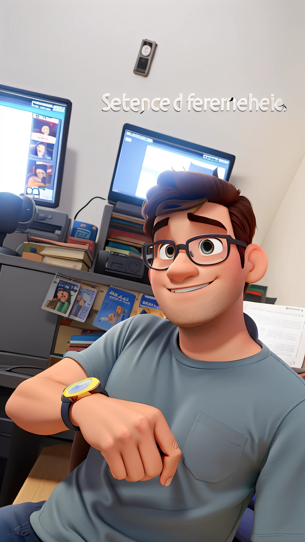 um homem no estilo disney pixar, alta qualidade, melhor qualdiade