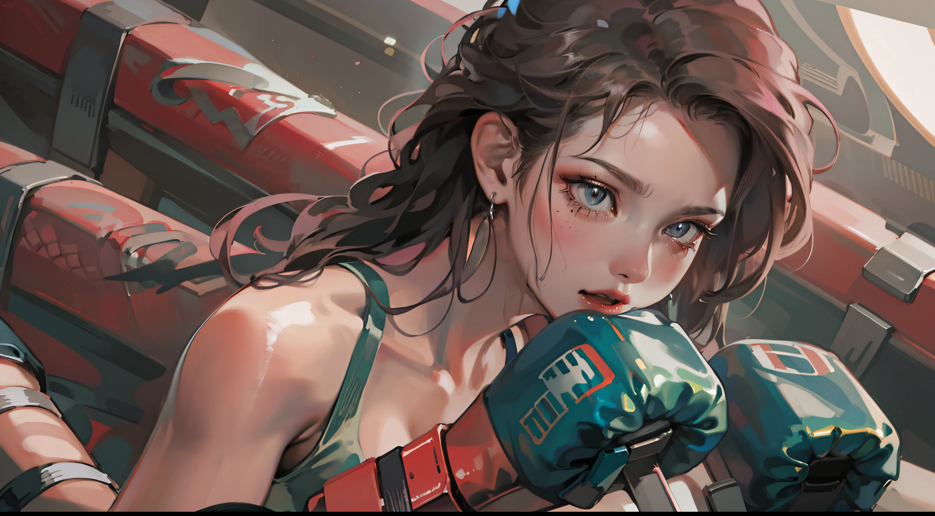 (steams:1.1),(Wet:1.1),(Trembling:1.1),(Sweat:1.1),Focused Breast,Pubic Area Showing,(teens girl,boxing),boxer,(4K), (RAW photo: 1.2), (Realism: 1.4), (masutepiece: 1.3), (exquisite detailing: 1.2), Delicate and beautiful details, (eye detailed), (Facial detailed), (Highest quality:1.4), (Hyper-Resolution: 1.2), (very detailed illustration),