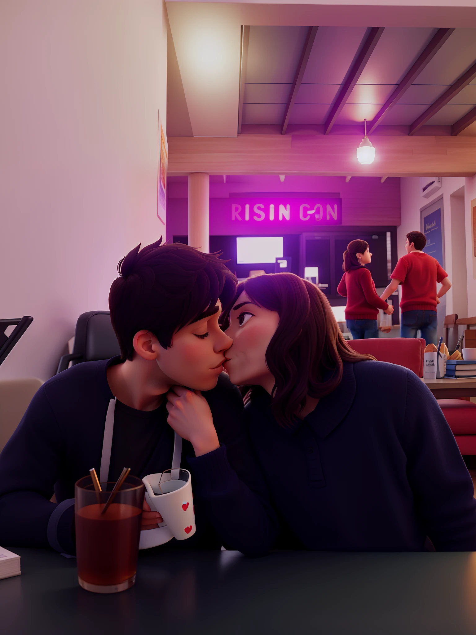 Couple kissing