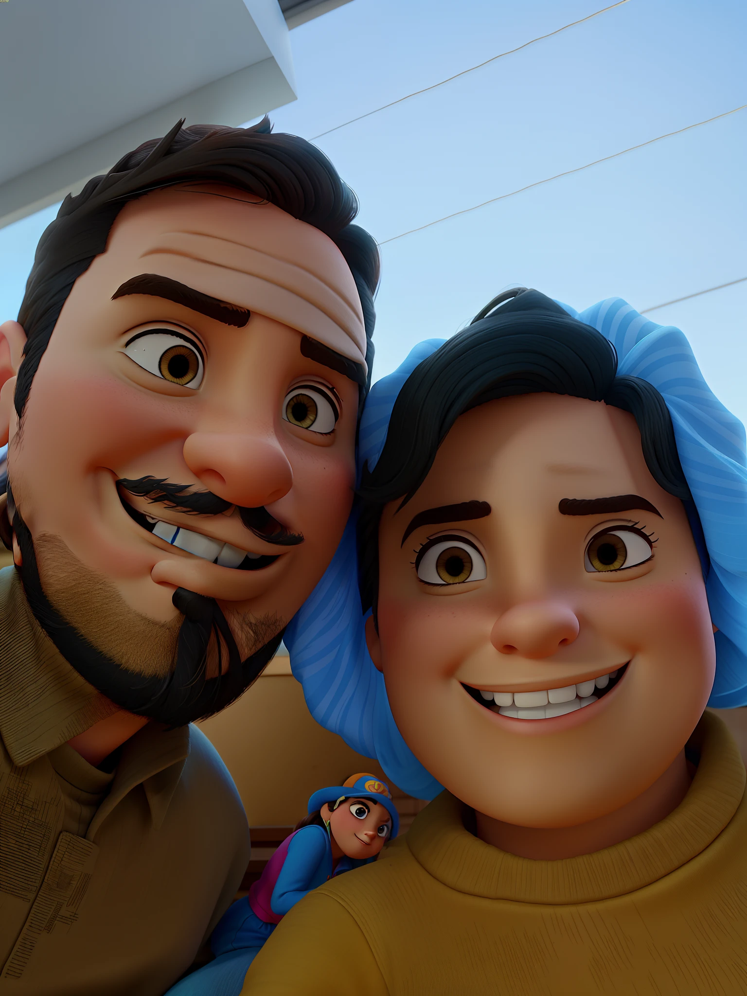 Poster no estilo Disney pixar. Um casal confeiteiro que ama fazer biscoitos recheados.