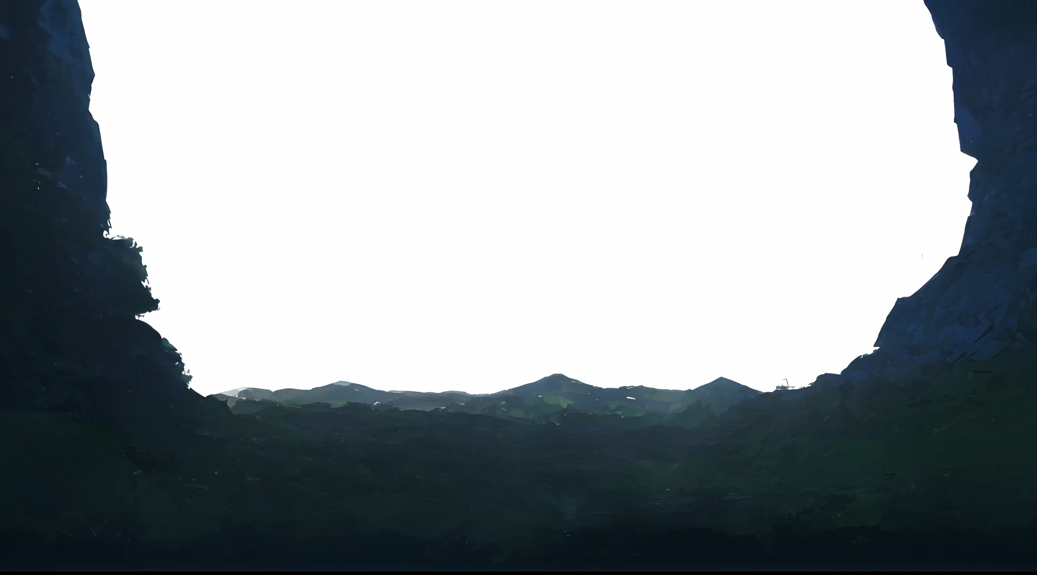 there is a picture of a cave with a view of mountains, distant village background, battlefield background, wide establishing shot, background battlefield, hills in the background, some mountains in the background, mountains in a background, background mountains, distant background, battlefield in background, stark landscape, landscape background, mountains in the background, vast landscape, large mountains in back