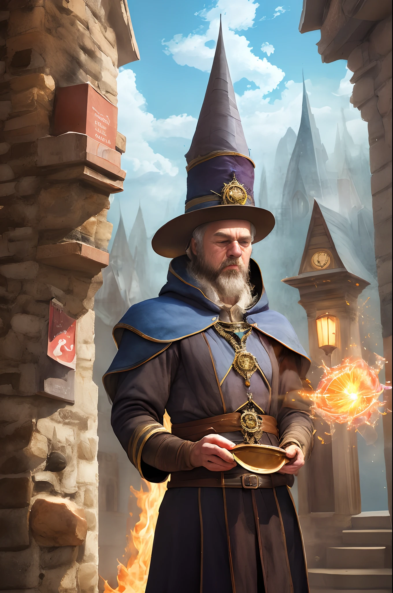 A wizard casting spells on an employee at arby’s