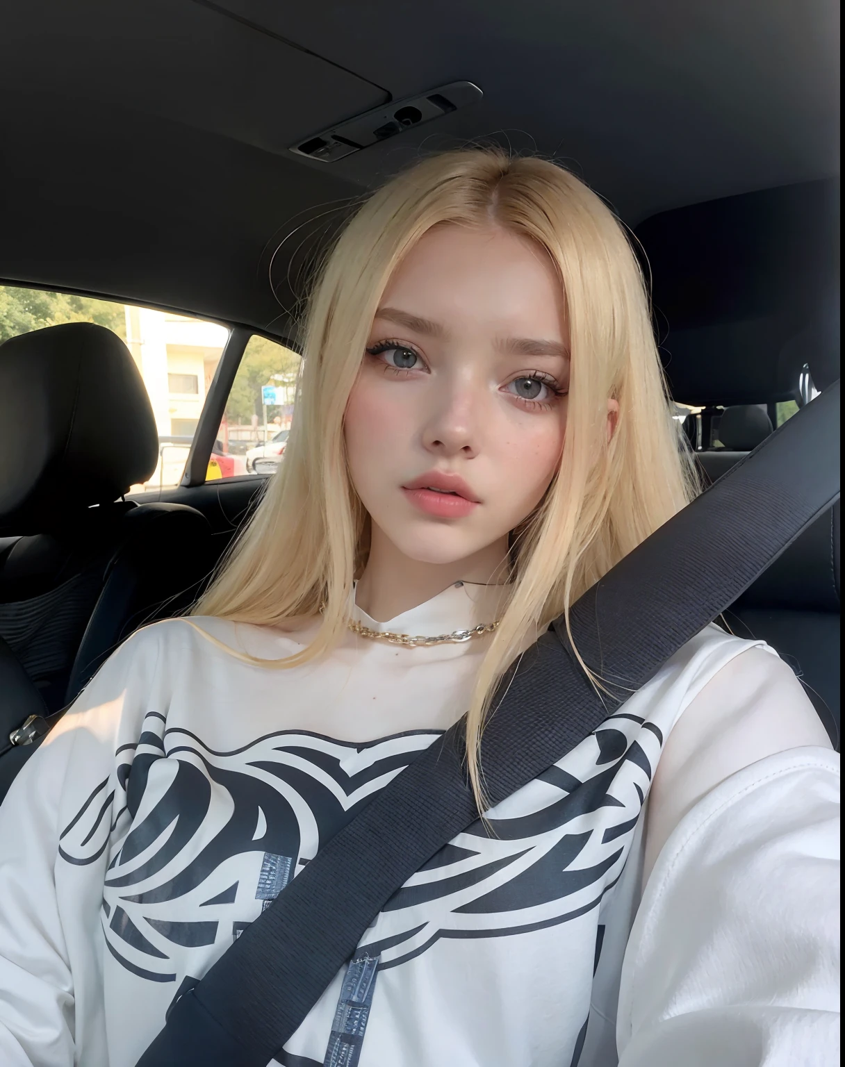 Blonde woman in a car with a black seat belt, Estilo de Julia Razumova, Alexandra Waliszewska, 18 anos, sentada em seu carro, angelawhite, 1 6 anos, Yelena Belova, Ellie Bamber Fada, Ellie Bamber, Taran Dasha, julia hetta