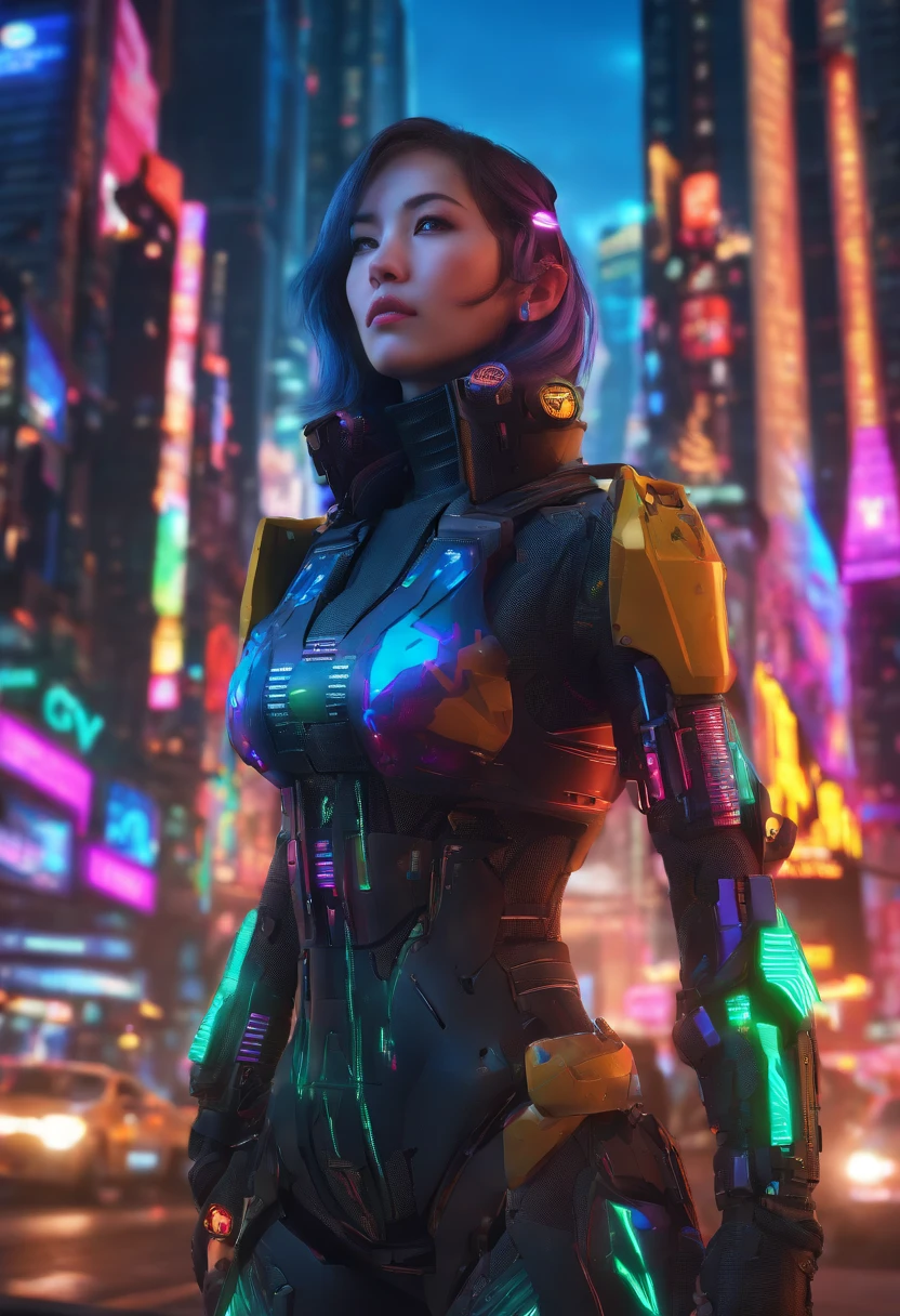 best quality ,masterpiece, illustration, an extremely delicate and beautiful, extremely detailed ,CG ,unity ,8k wallpaper, Amazing, finely detail, masterpiece,best quality,official art,extremely detailed CG unity 8k wallpaper,absurdres, incredibly absurdres, ultra-detailed, highres, extremely detailed,beautiful detailed girl,light on face, 1girl, mecha, armor, mechanical_body, black hair,  spaceship, city, cyberpunk, star_sky,