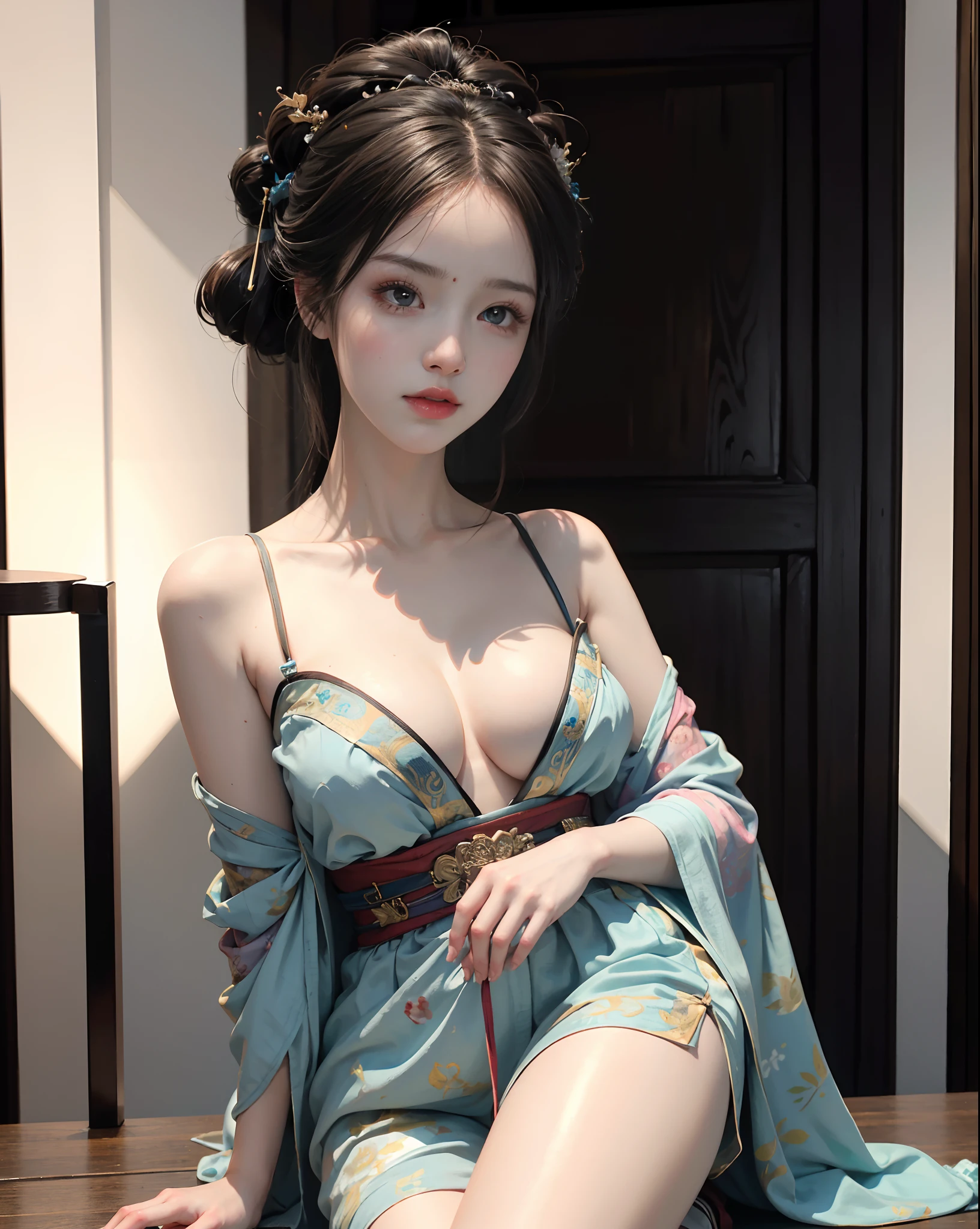 Best quality,Masterpiece,illustration,an extremely deciple and beautiful,Extremely detailed,CG,Unity,8K wallpaper,Amazing,finedetail,Master,Best quality,offcial art,Extremely detailed Cg Unity 8K wallpaper,absurderes,Incredibly Ridiculous res,hugefilesize, ultra - detailed, A high resolution, The is very detailed, Nice detailed girl, very detailed eyes and faces, Beautiful detailed eyes, light in face,(Hanfu:1.1),1girll, full bodyesbian, Full body photo, wie z_swarm,On your stomach,glute,plaques,getting beat up