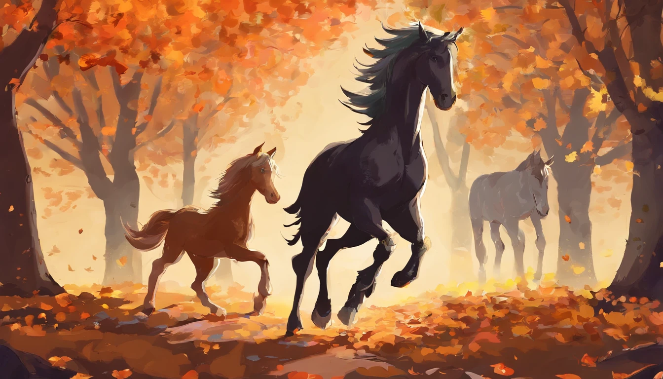 Feral horse, horse pussy, pussy juice, human, in the forest, hands on butt, night, fog, cum