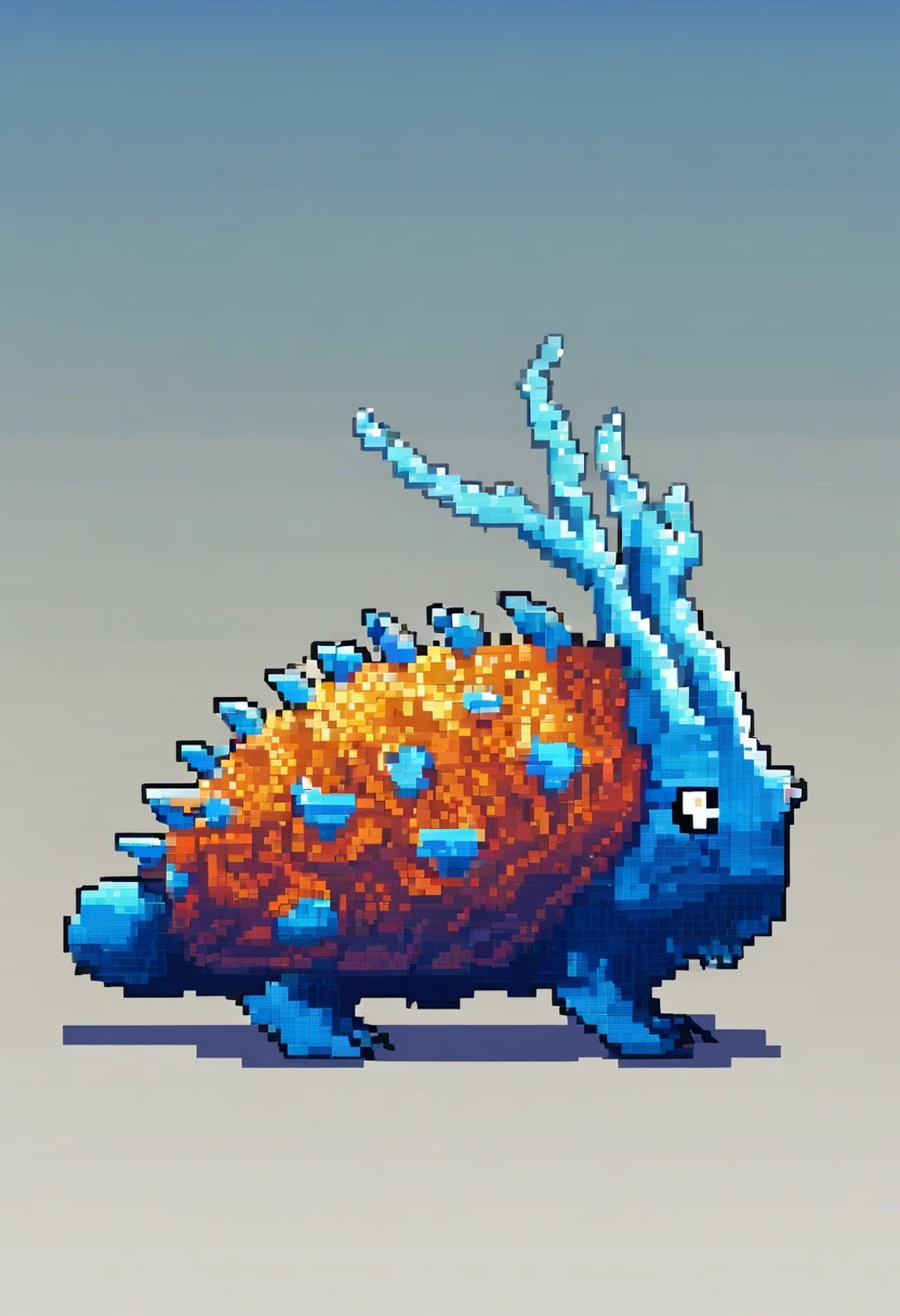 sea slug, fantasy, full body, blue