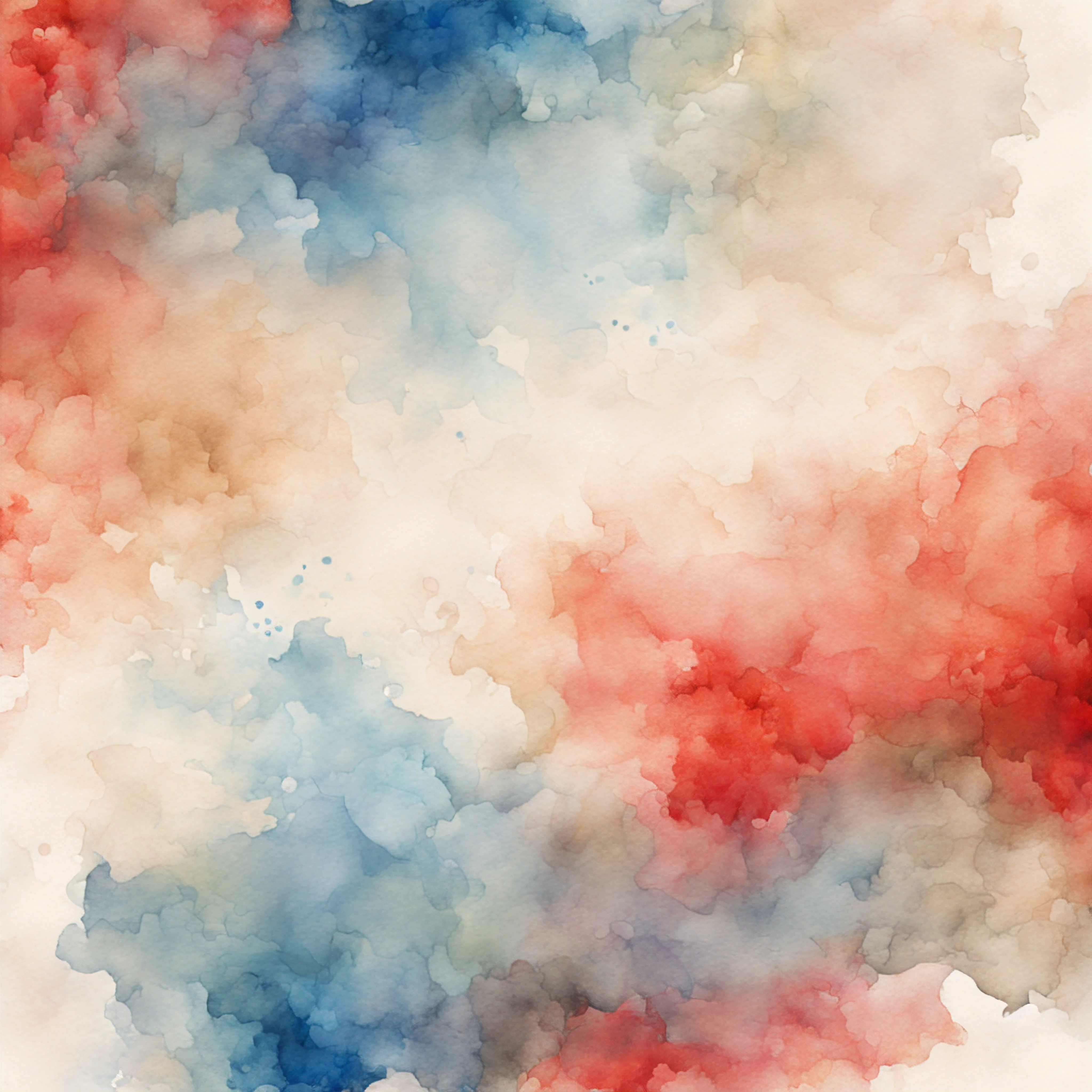 draw a faded watercolor background incorporating red with tinges of blue and beige color, blurry:1.1, less prominent background, creatively mixed all the colors, background color