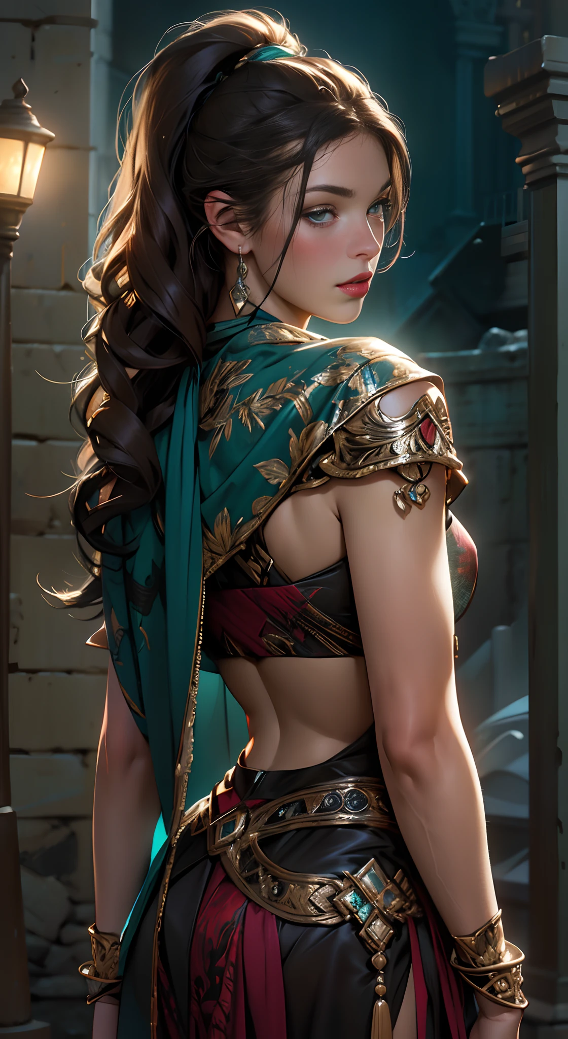 （HighestQuali：1.3），Cinematic lenses，tmasterpiece，（sharp fokus：1.5），（Fidelity：1.3），Medium portrait（Ancient Roman Colosseum, Maximus（gladiator）Russell Crowe（Russell Crowe）play（Russell Ella Crowe），Short dark brown hair，Small waves，Fight with lions，Arm injury,），（Highly fine skin），（Fine face），detailed back ground，Dark lighting，Twilight illumination，Volumetriclighting，Complicated details，hyper HD，dynamicposes，Meticulous muscle definition, Realistic depiction, 4K quality. Background: Ancient Roman Colosseum,32k ULTRAHD, Best quality, Masterpiece, Super detail, High details，Correct anatomy，Ultra photo realsisim, fearsome, Dark fantasy, epic realistic, Faded, ((com cores neutras)), (hdr:1.5), (pastel colour:1.2), ultra - detailed, (Art Station:1.5), Cinematic, warm lights, Light effect, Dramaticlight, (Intricate details:1.1), the complex background, (greg rutkovsky:0.8), (Teal and orange:0.4），