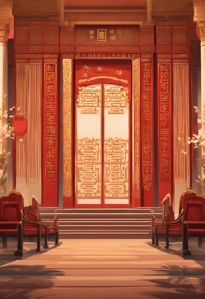 The 30th anniversary of junior high school graduation requires 5 sign-in wall drawings,Please use Chinese background and text