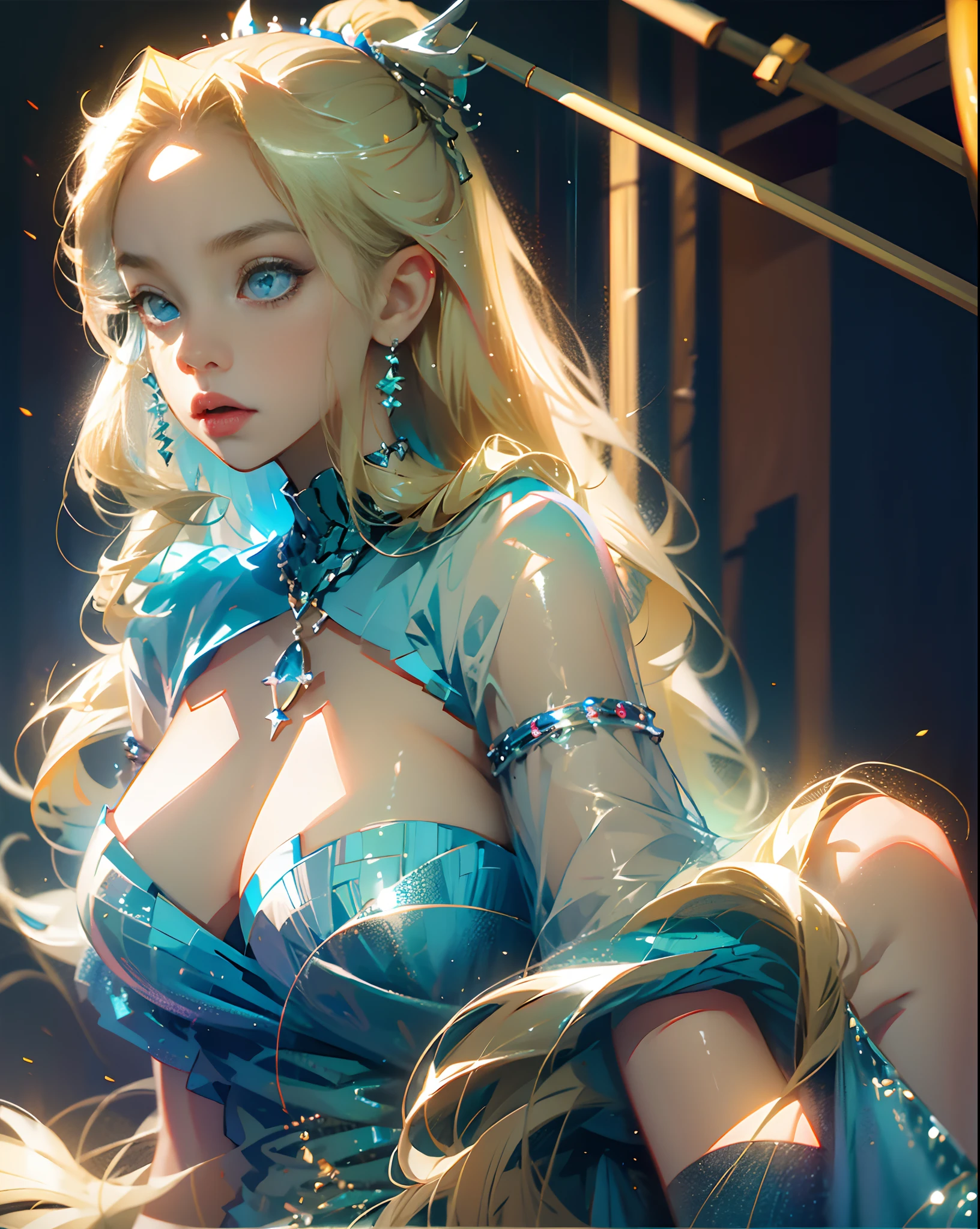 princess, Blonde Hair, Big breasts, blue eyes, Not lewd. --auto --s2