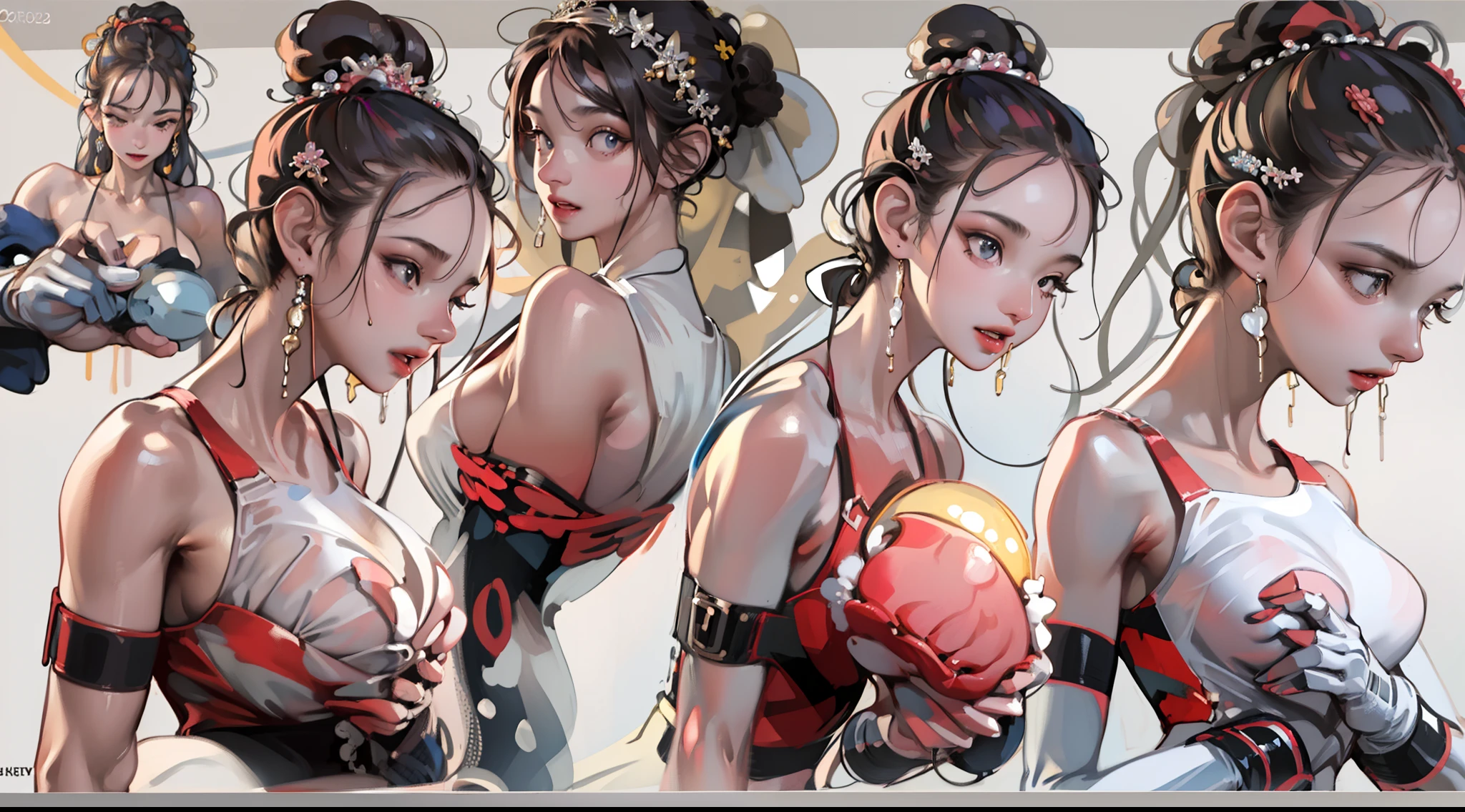 (steams:1.1),(Wet:1.1),(Trembling:1.1),(Sweat:1.1),Focused Breast,Pubic Area Showing,(s girl,boxing),boxer,(4K), (RAW photo: 1.2), (Realism: 1.4), (masutepiece: 1.3), (exquisite detailing: 1.2), Delicate and beautiful details, (eye detailed), (Facial detailed), (Highest quality:1.4), (Hyper-Resolution: 1.2), (very detailed illustration),