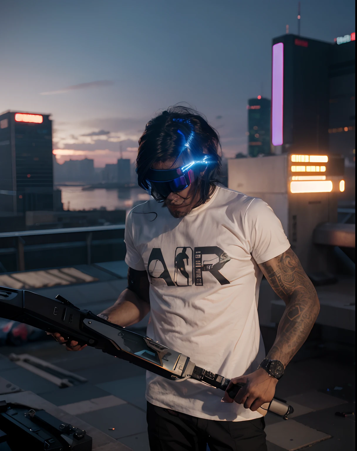 Change the background cyberpunk handsome villain, 8k, ultra realistic