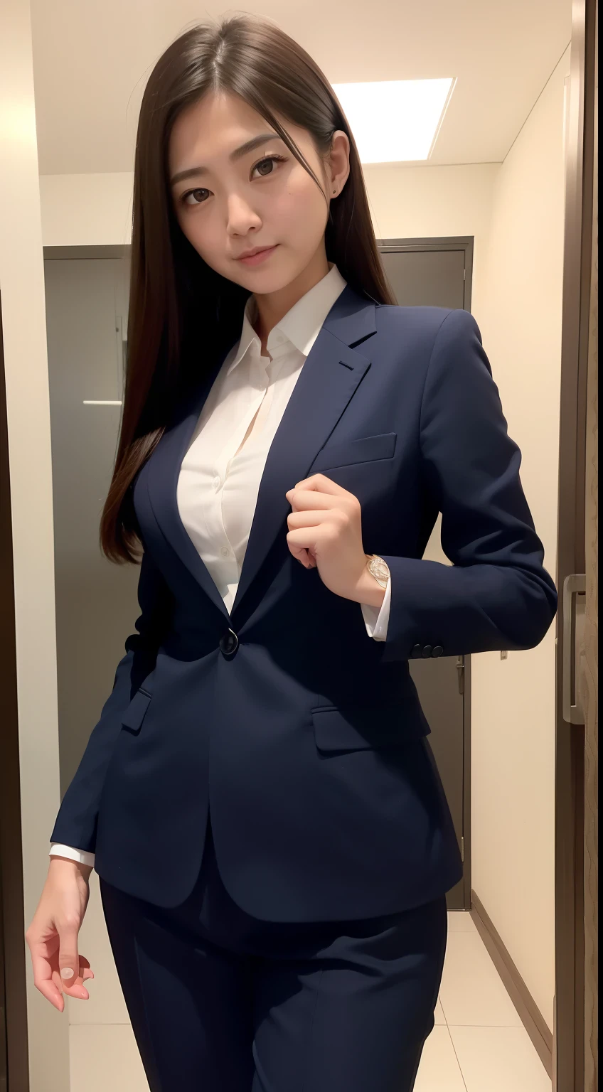 top-quality、​masterpiece、ultra res、cute girl face、Office Lady、wears a suit、full bodyesbian、Famous actresses of Japan、very beautif、A sexy