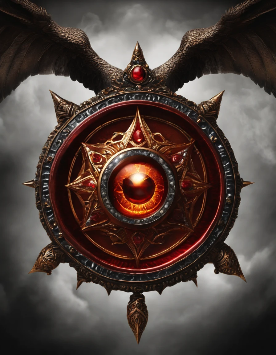 A powerful image of the "Devil's Eye Talisman," offering an opposite concept to the "Evil Eye Talisman." The talisman exudes a sense of protection and strength against malevolent forces. High-resolution image, intricately designed eye symbol, fiery and protective gaze, defiance against evil, powerful talisman, warding off negativity.